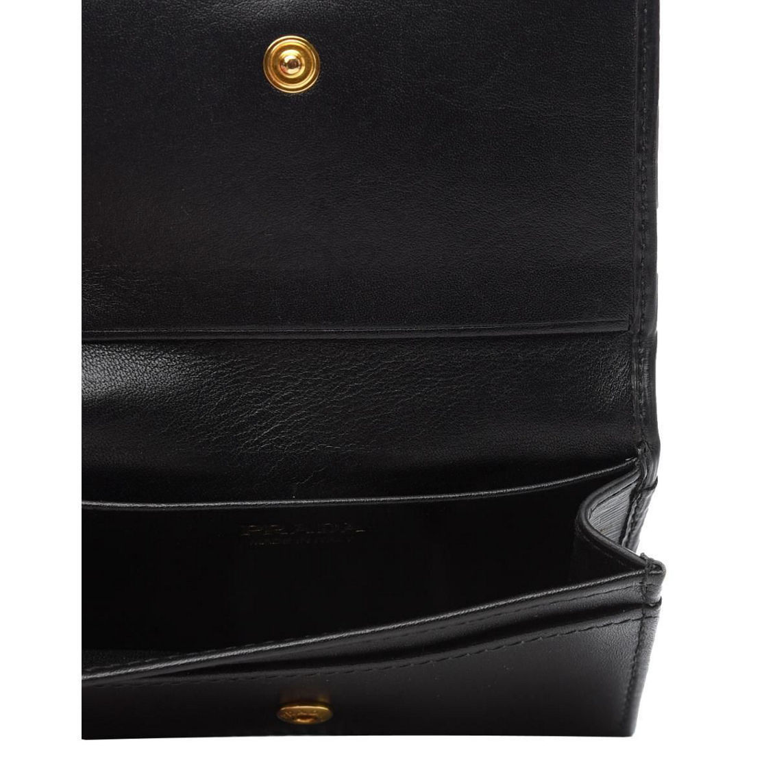 Prada Black Vitello Move Leather Card Case Wallet - Image 4 of 5