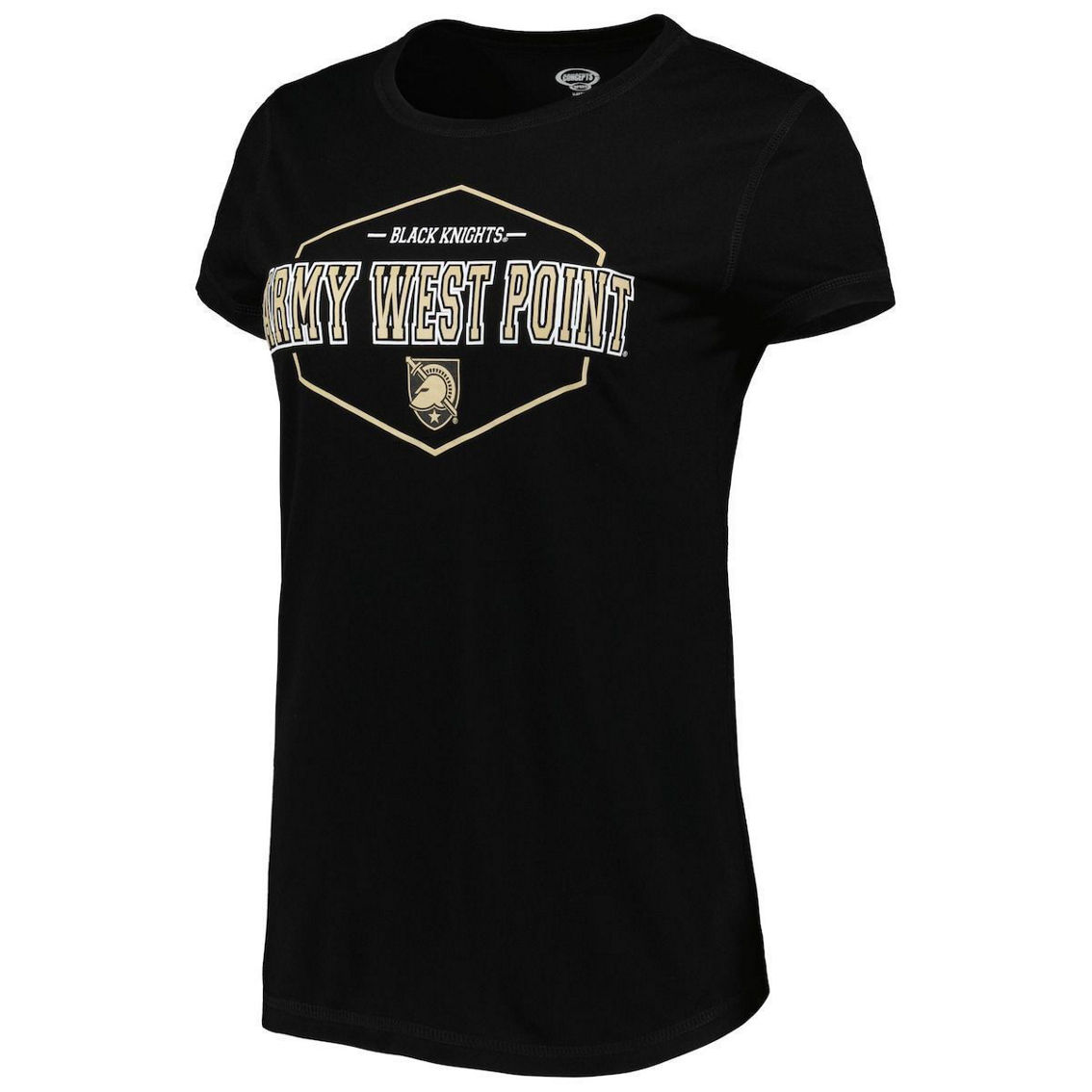 Concepts Sport Women's Black/Gold Army Black Knights Badge T-Shirt & Flannel Pants Sleep Set - Image 3 of 4