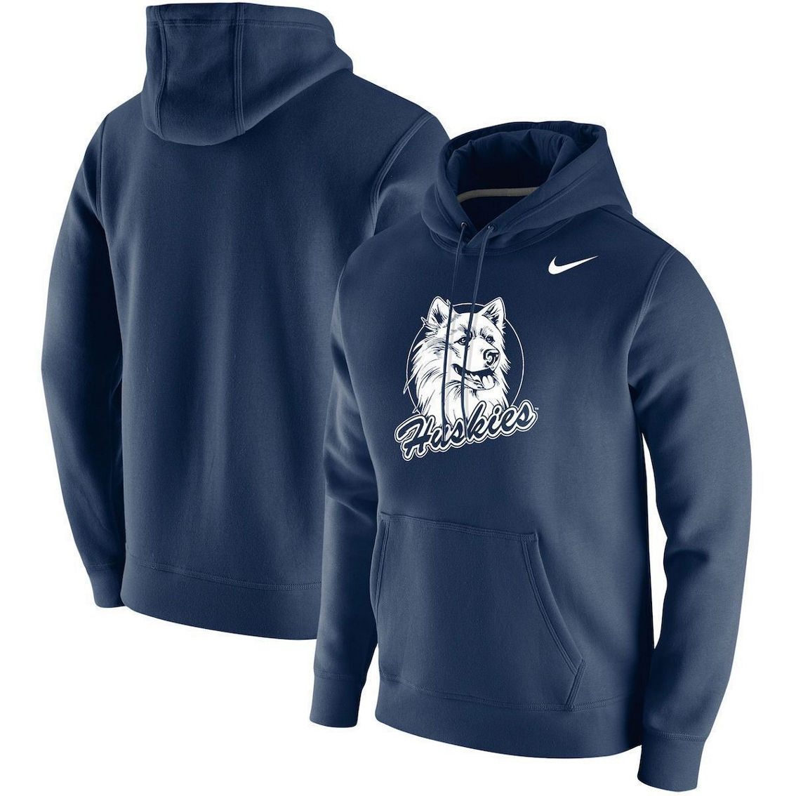 Nike Men's Navy UConn Huskies Vintage School Logo Pullover Hoodie - Image 2 of 4