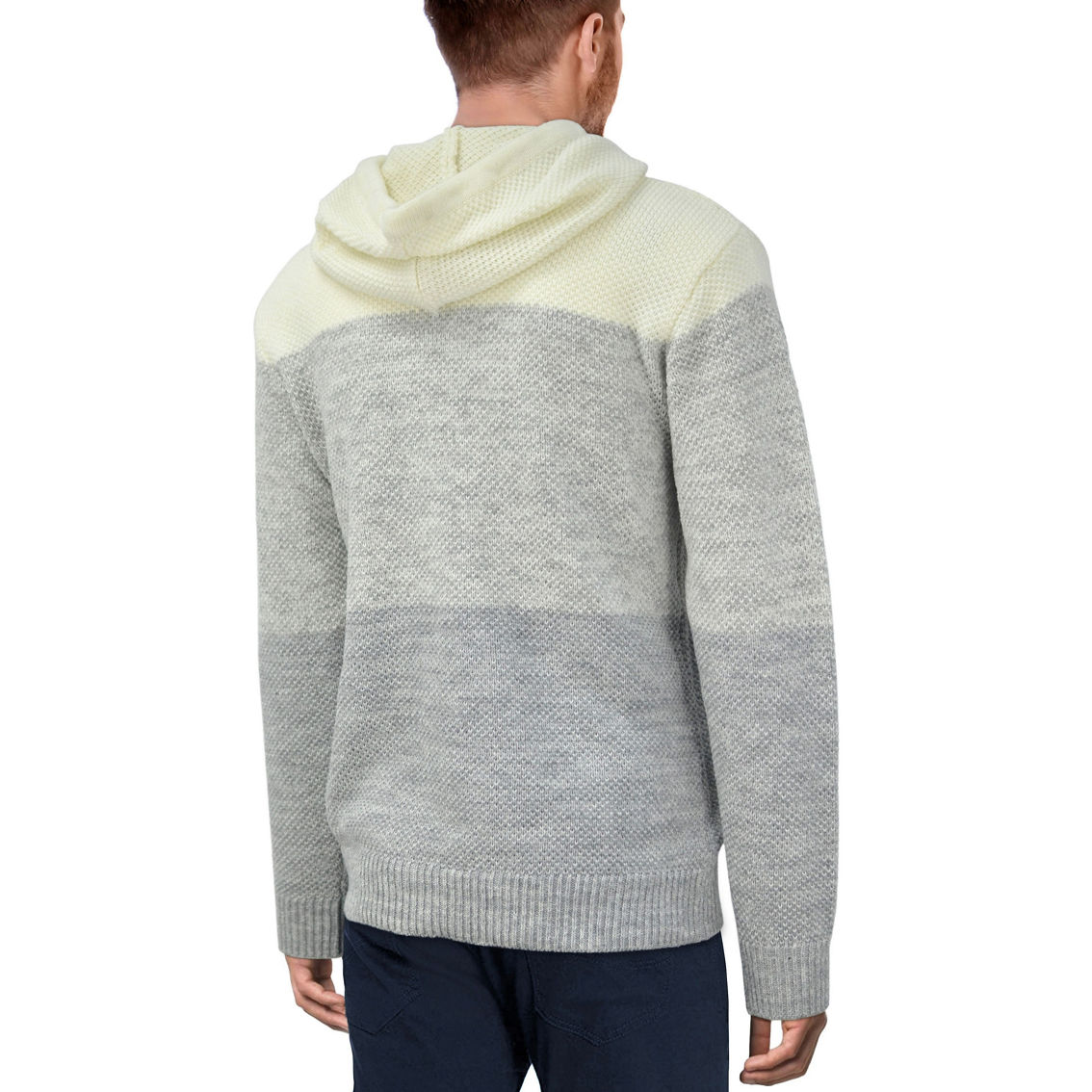 Men's Color Blocked Hooded Sweater - Image 2 of 3