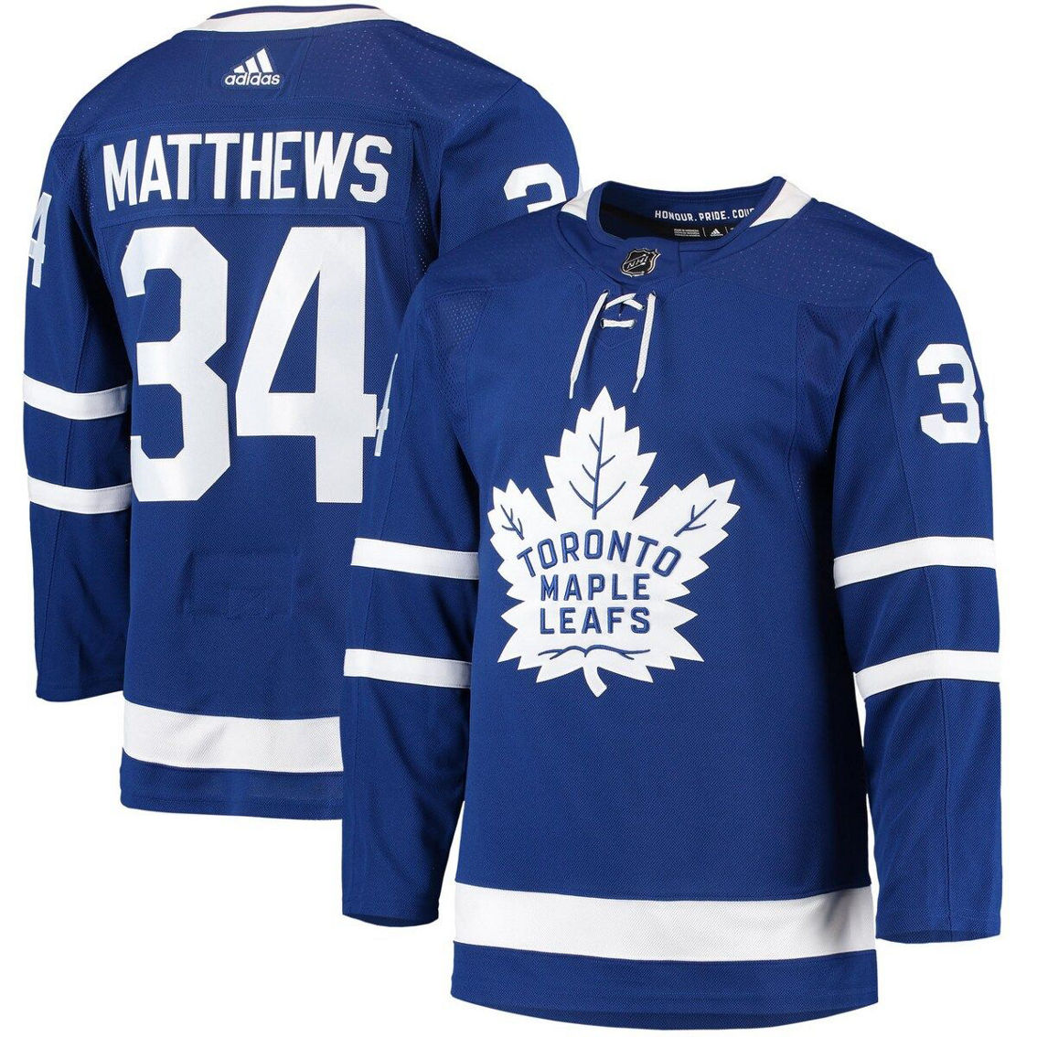 adidas Men's Auston Matthews Blue Toronto Maple Leafs Home Primegreen Authentic Pro Player Jersey - Image 2 of 4