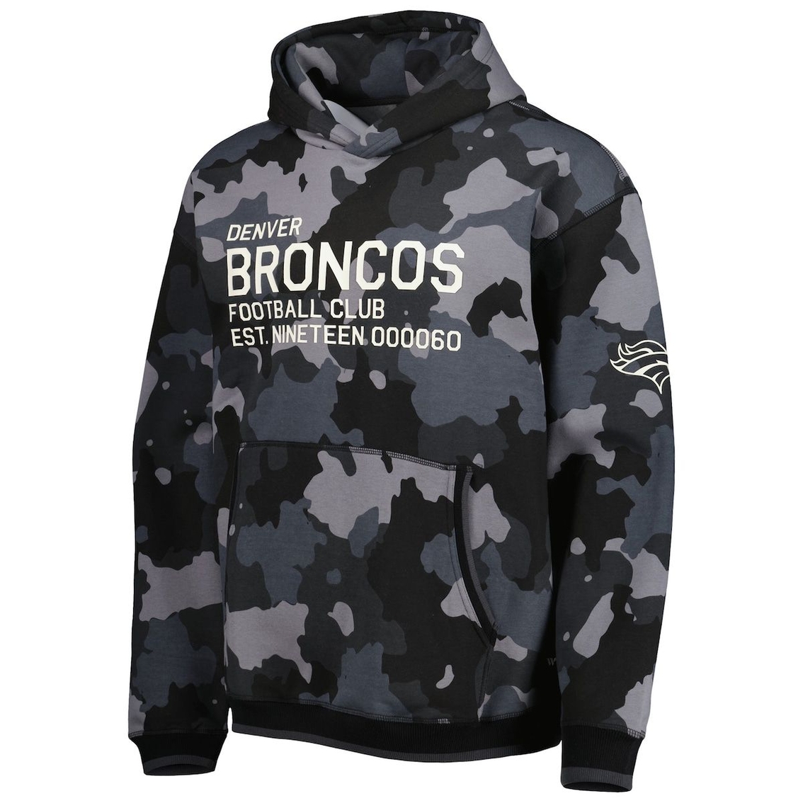 The Wild Collective Men's Black Denver Broncos Camo Pullover Hoodie - Image 3 of 4