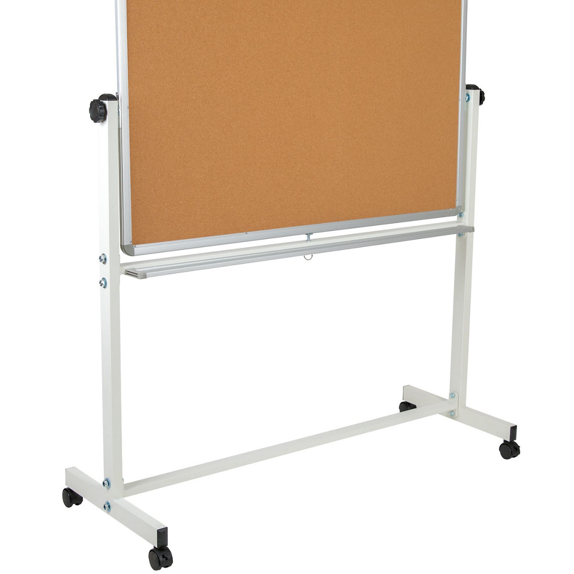 Flash Furniture Reversible Mobile Cork Board & Whiteboard-Pen Tray - Image 3 of 5