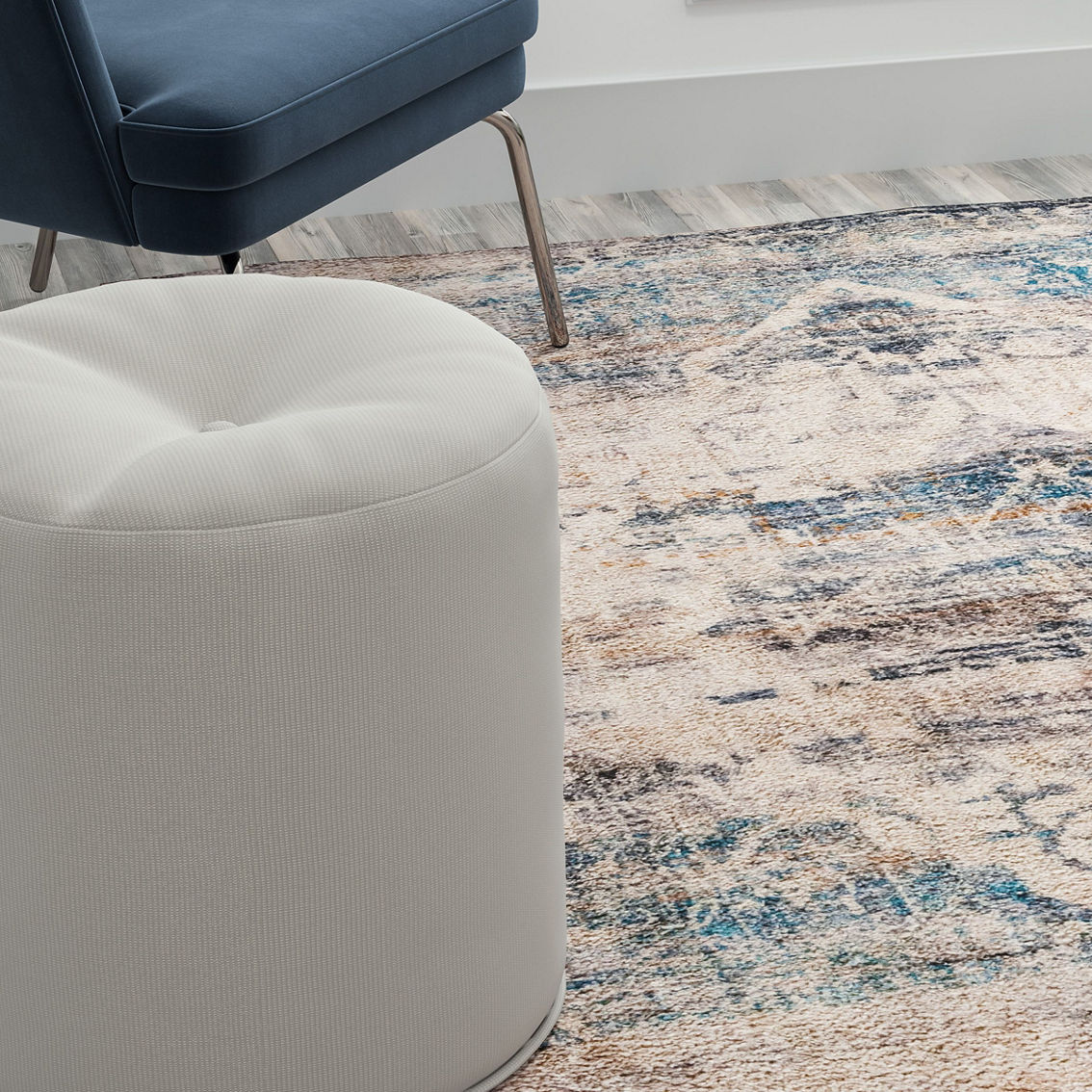 Flash Furniture Multicolor Distressed Artisan Area Rug - Image 2 of 5