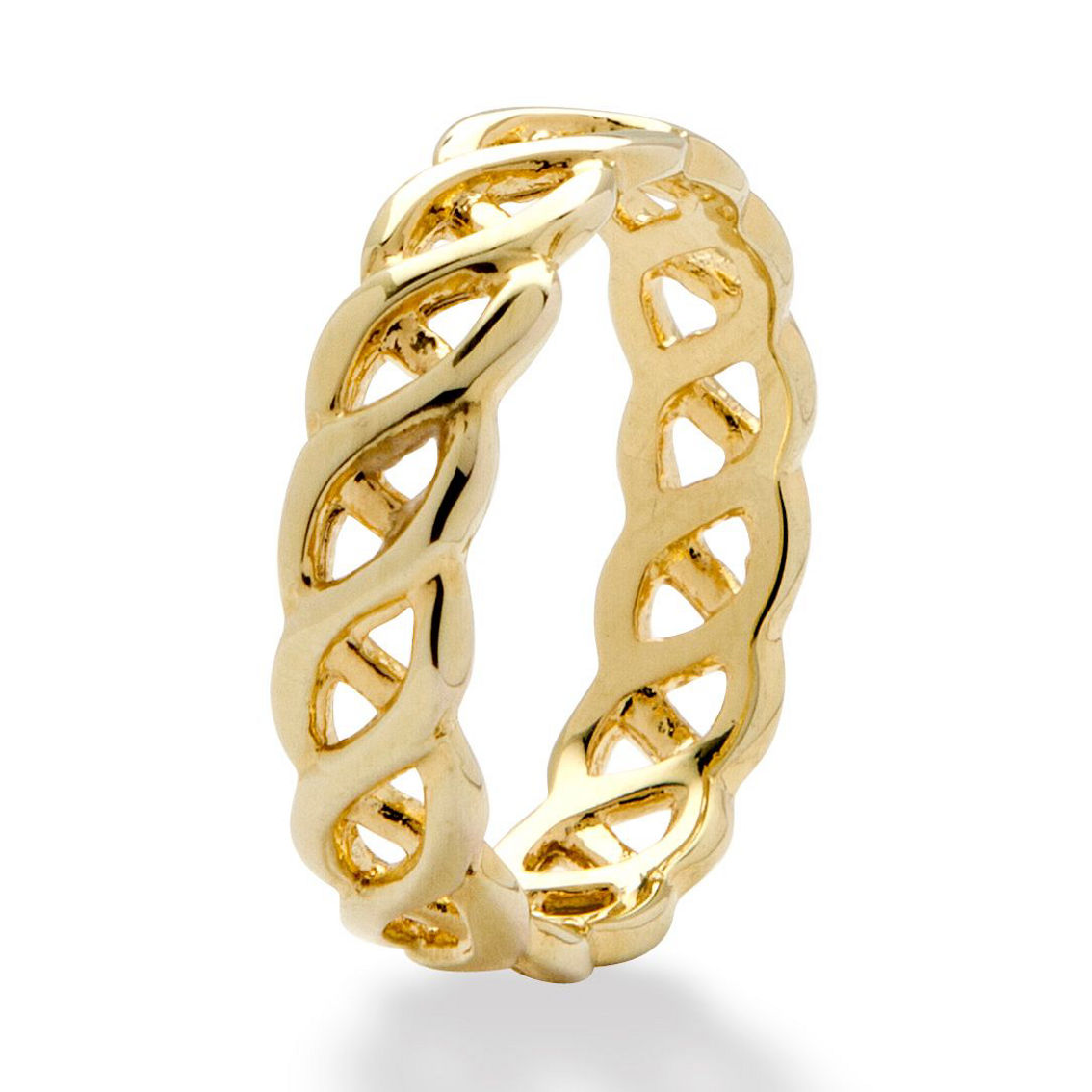 Gold-Plated Braided Link Ring - Image 2 of 5