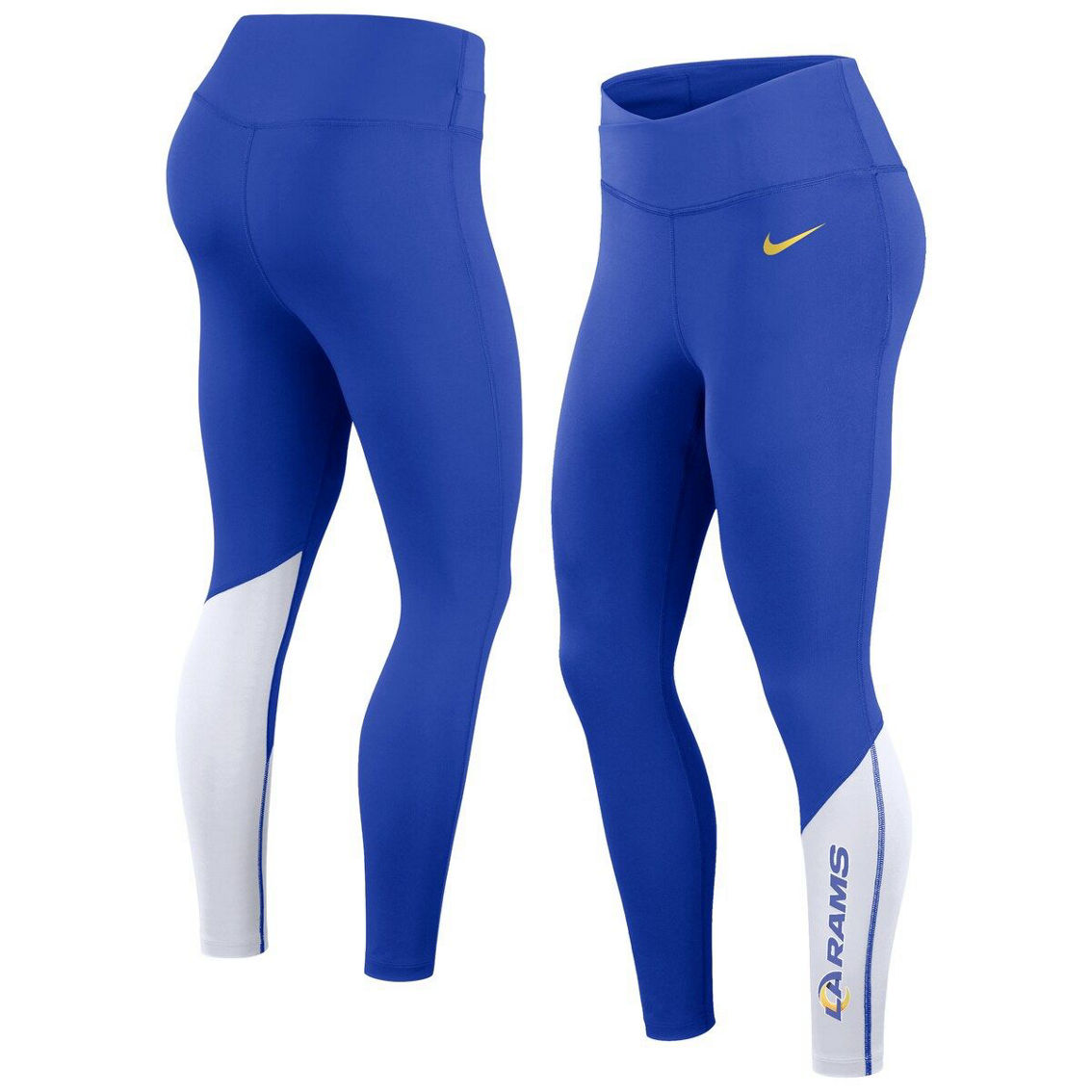 Nike Women's Royal/White Los Angeles Rams 7/8 Performance Leggings - Image 2 of 4