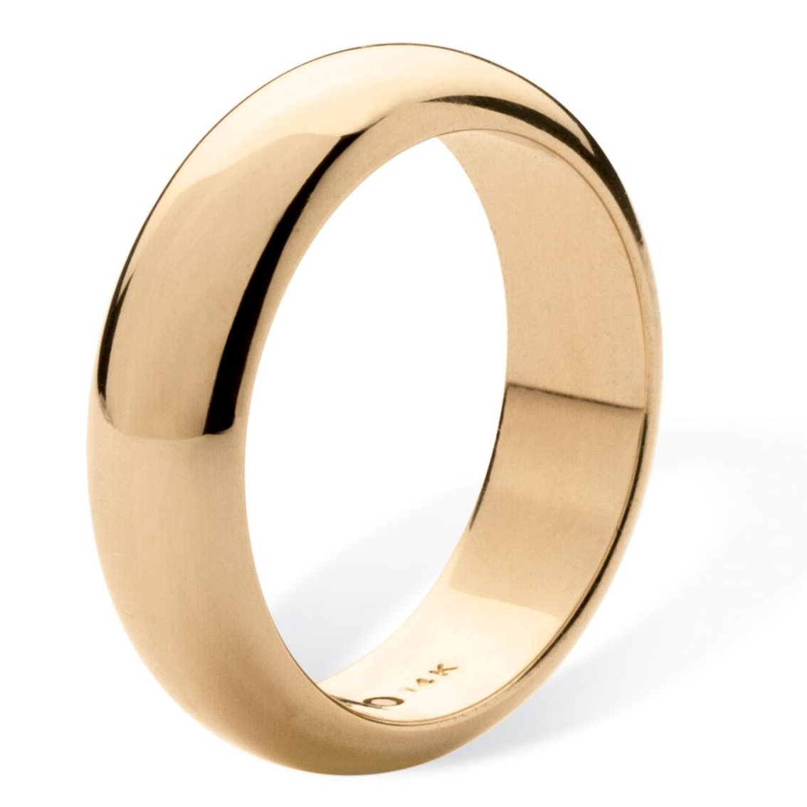 14k Gold Ultra-Lightweight Nano Diamond Resin Filled Wedding Band (6mm) Sizes 6-12 - Image 2 of 5