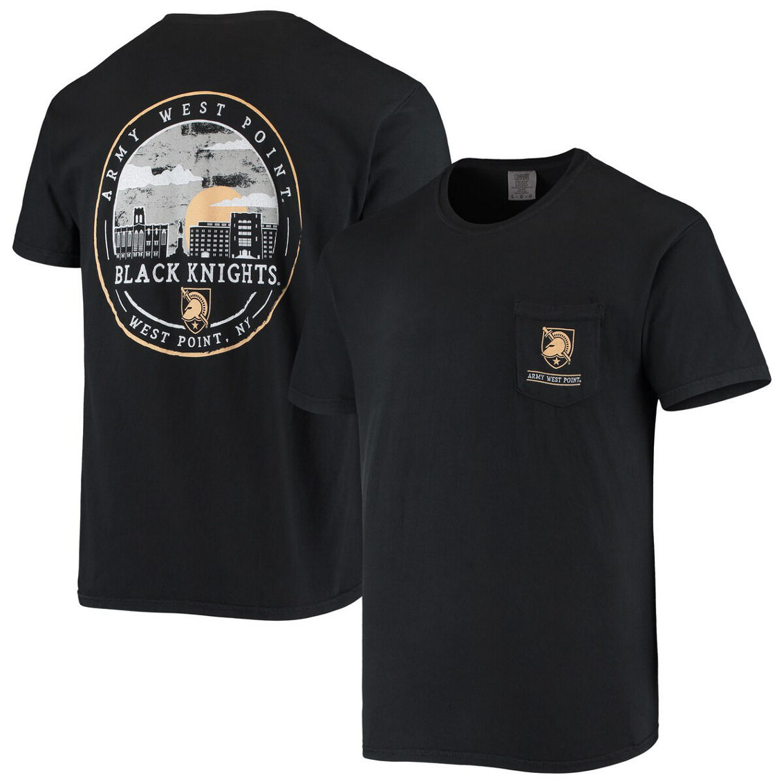 Image One Men's Black Army Black Knights Circle Campus Scene T-Shirt - Image 2 of 4