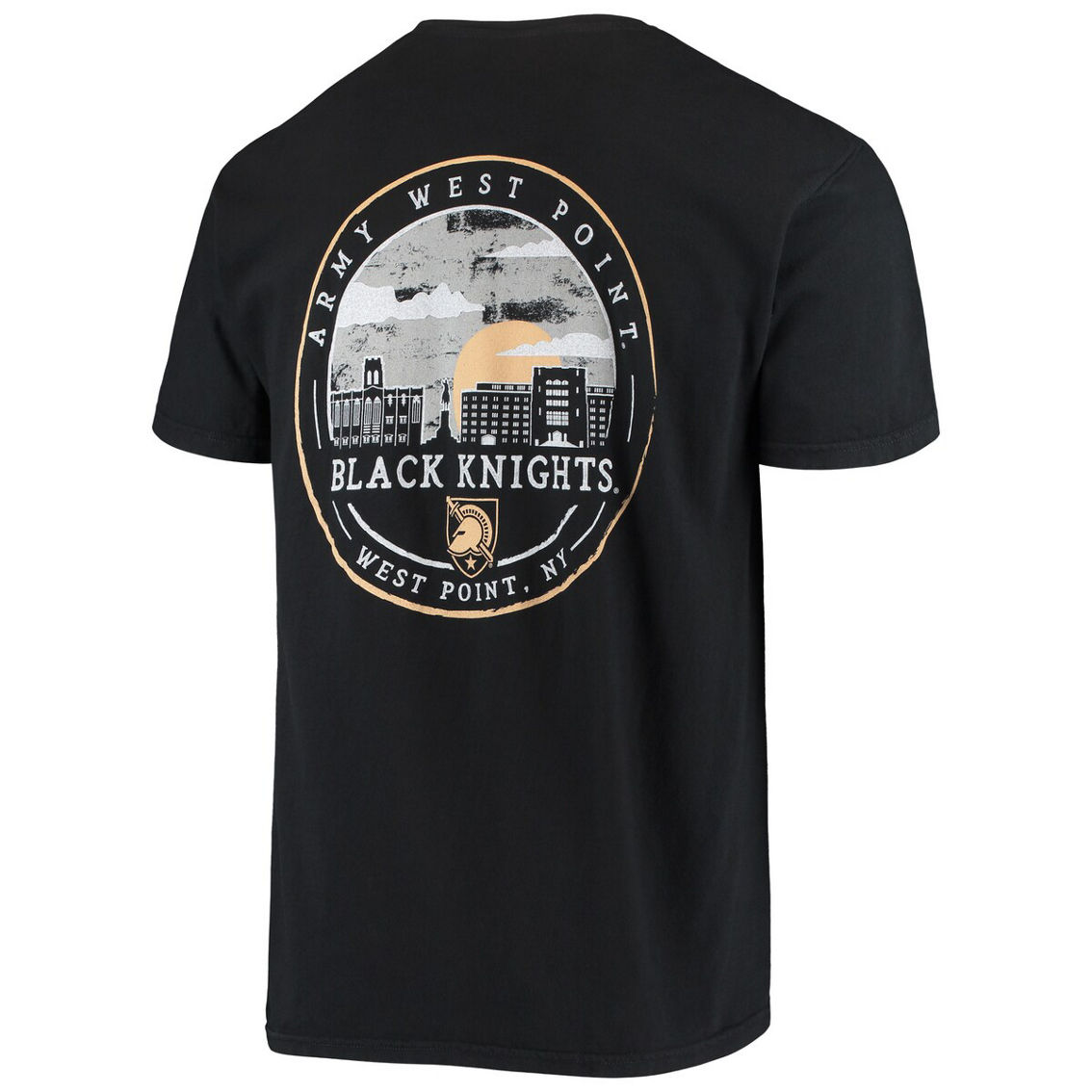 Image One Men's Black Army Black Knights Circle Campus Scene T-Shirt - Image 4 of 4