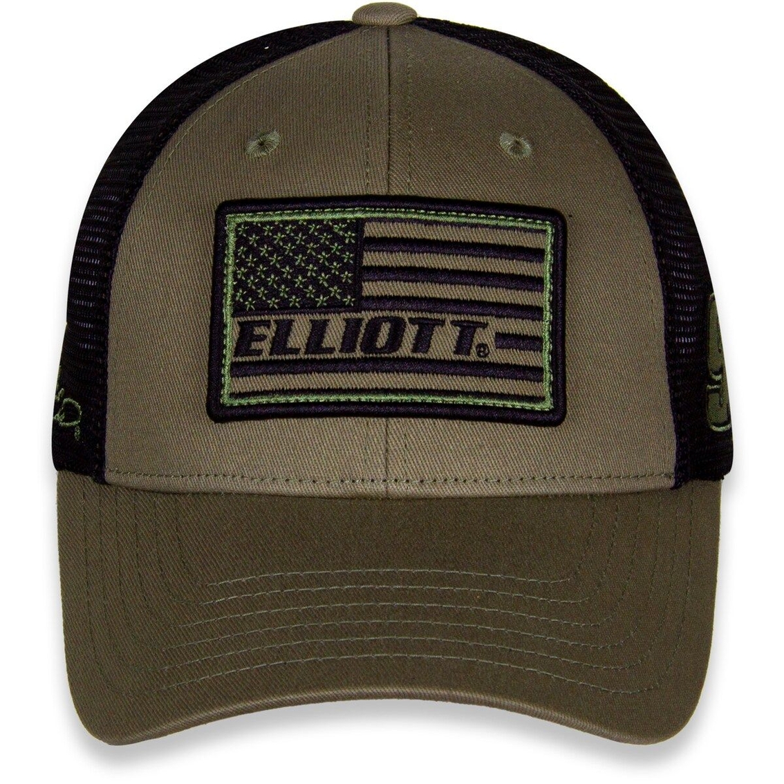 Hendrick Motorsports Team Collection Men's Olive/Black Chase Elliott Tonal Flag Snapback Adjustable Hat - Image 3 of 4