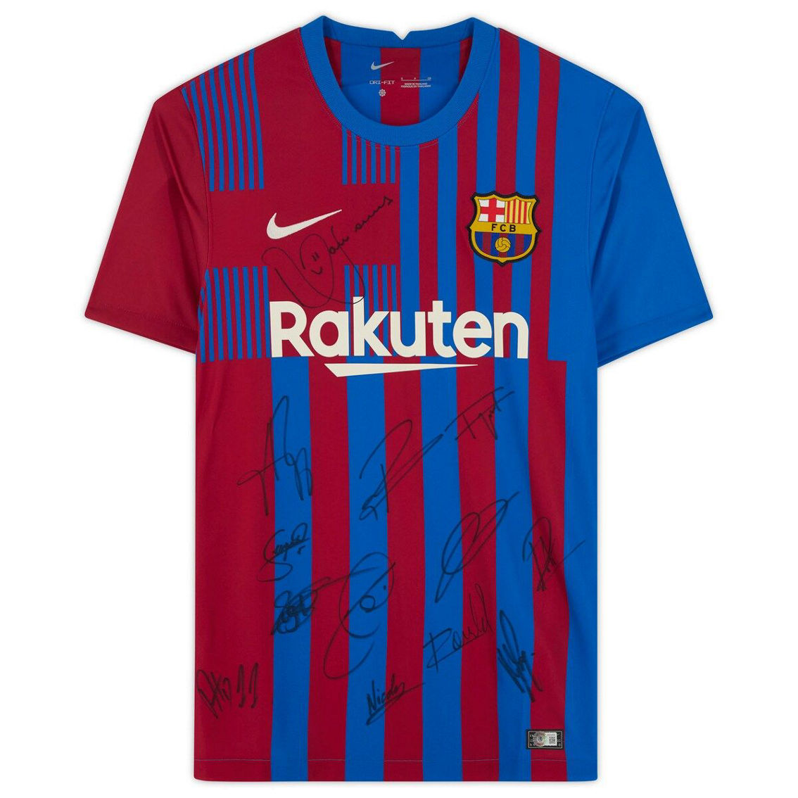 Fanatics Authentic Barcelona Multi-Signed 2021-22 Home Jersey - Image 3 of 4