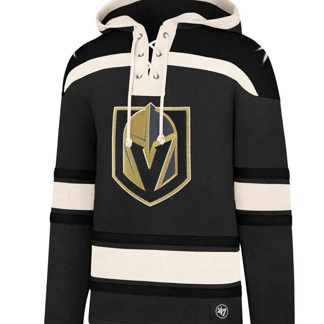 '47 Men's Charcoal Vegas Golden Knights Superior Lacer Pullover Hoodie - Image 3 of 4