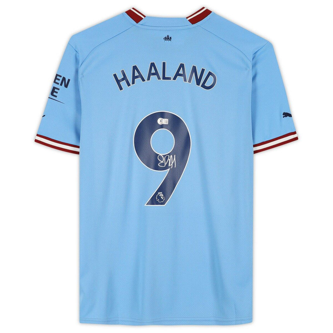 Fanatics Authentic Erling Haaland Blue Manchester City Autographed 2022-23 Home Jersey - Image 3 of 4