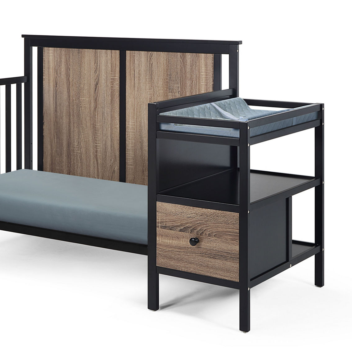 Suite Bebe Connelly 4-in-1 Crib and Changer Combo Black/Vintage Walnut - Image 4 of 5