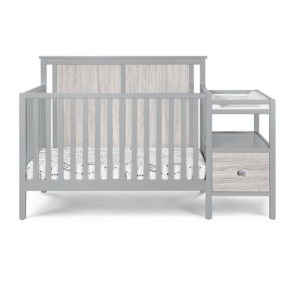 Suite Bebe Connelly 4-in-1 Crib and Changer Combo Gray/Rockport Gray - Image 2 of 5