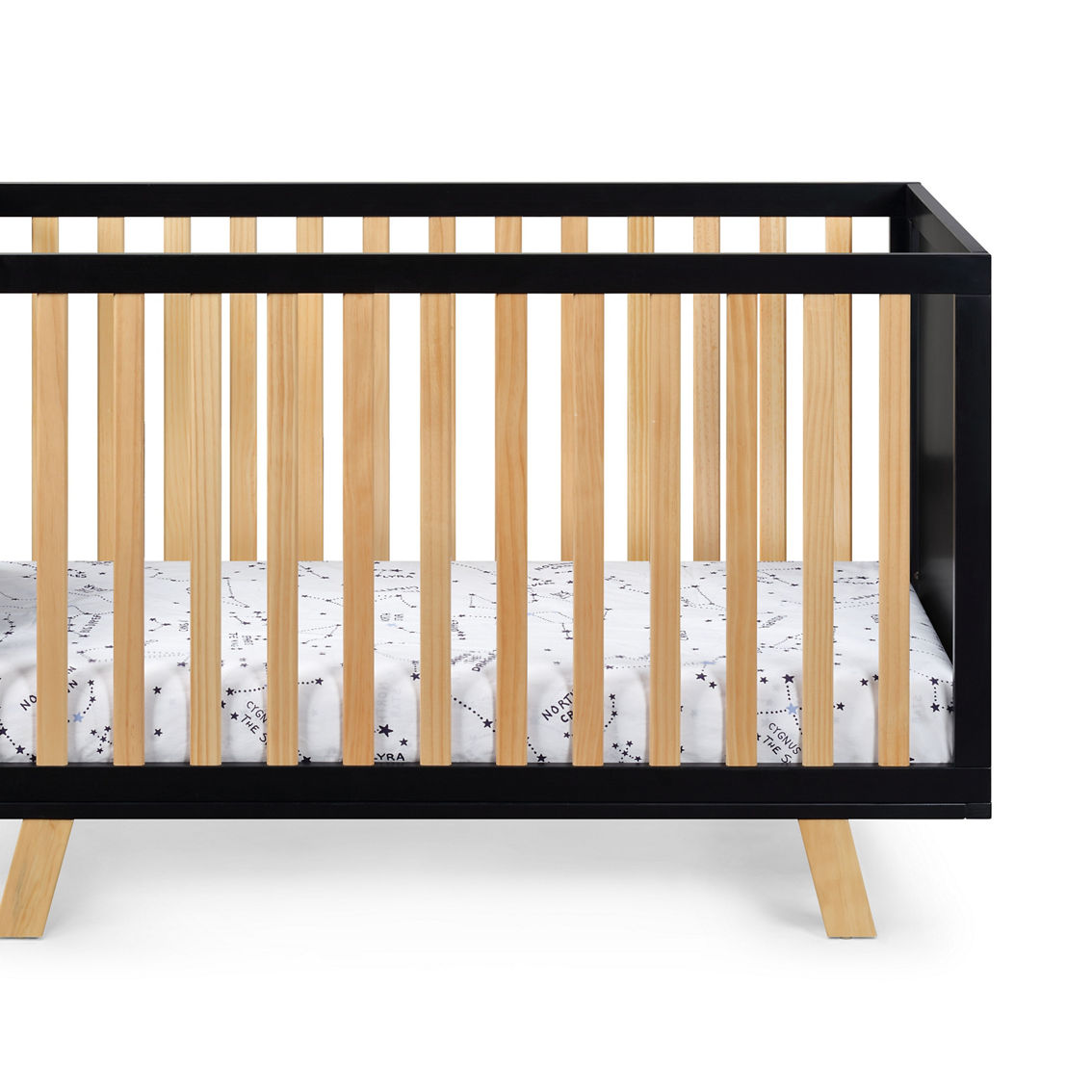 Suite Bebe Livia 3-in-1 Convertible Island Crib Black/Natural - Image 2 of 5