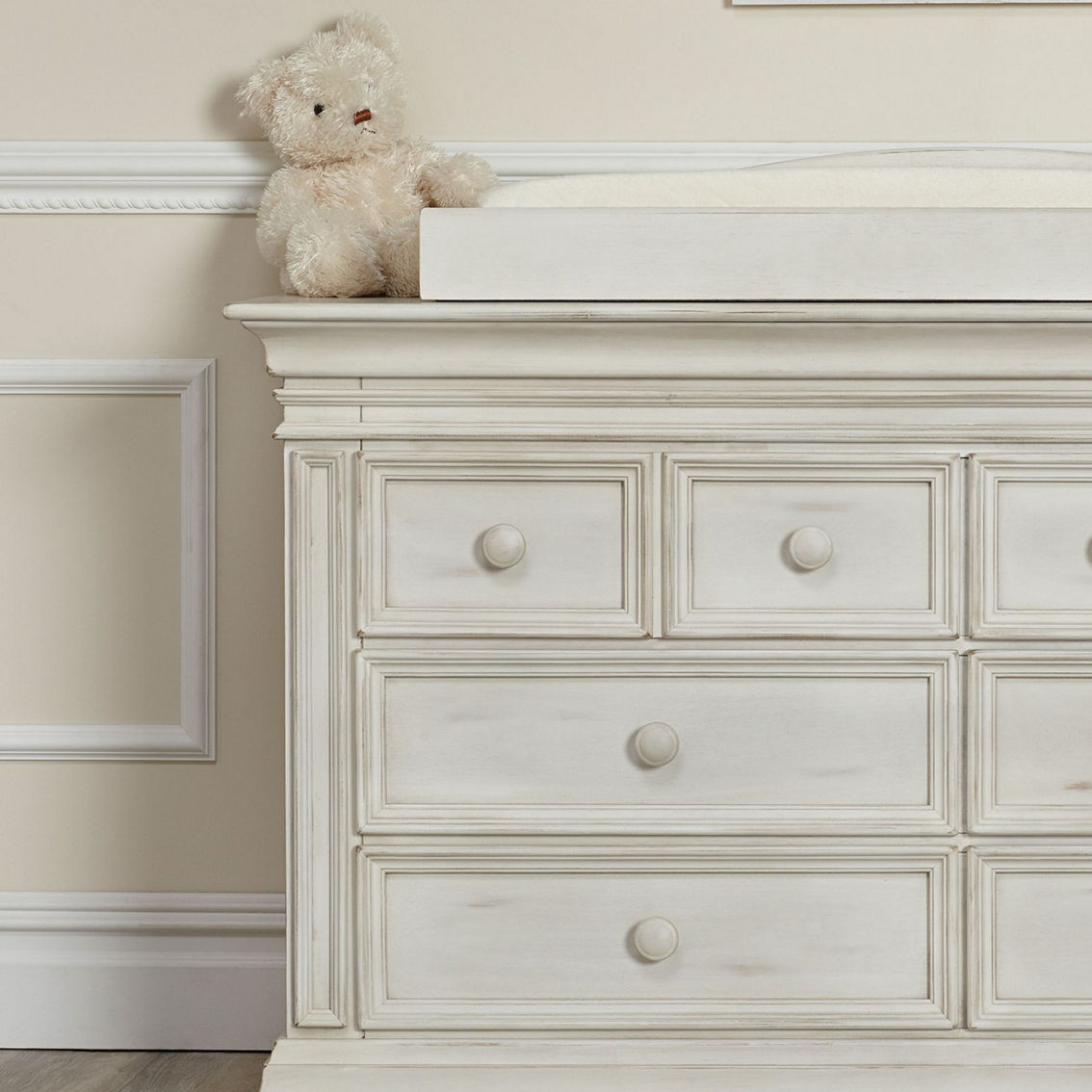 Baby Cache Vienna Changing Topper Antique White