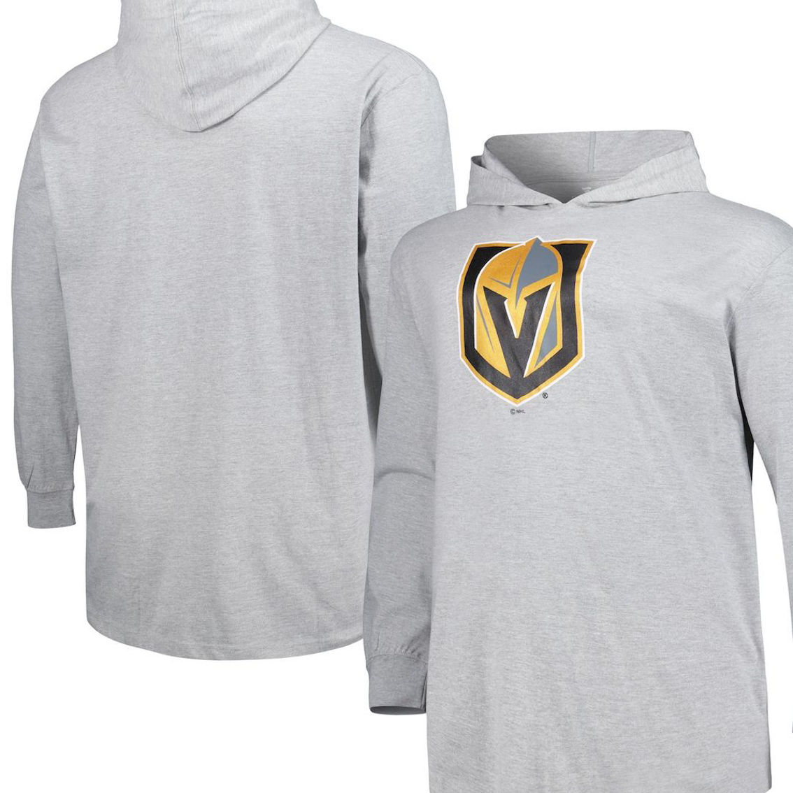 Profile Men's Heather Gray Vegas Golden Knights Big & Tall Pullover Hoodie - Image 1 of 4