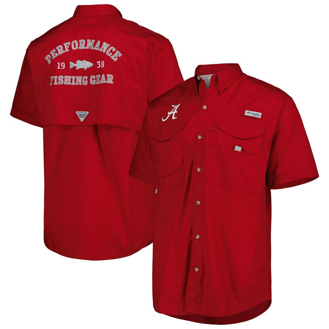 Columbia Men's Crimson Alabama Crimson Tide Bonehead Button-Up Shirt - Image 2 of 4