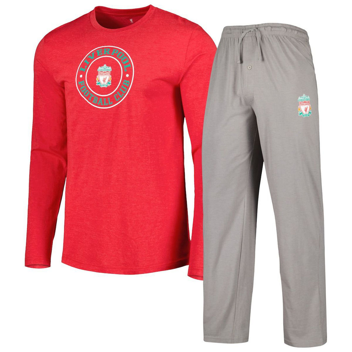 Concepts Sport Men's Red/Gray Liverpool Meter Long Sleeve T-Shirt & Pants Sleep Set