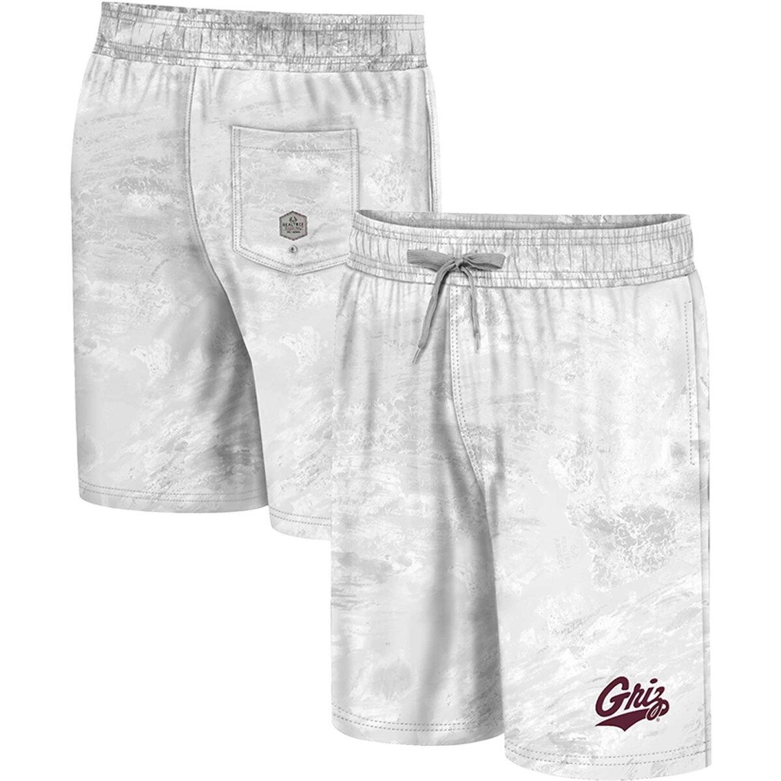 Colosseum Men's White Montana Grizzlies Realtree Aspect Ohana Swim Shorts - Image 2 of 4