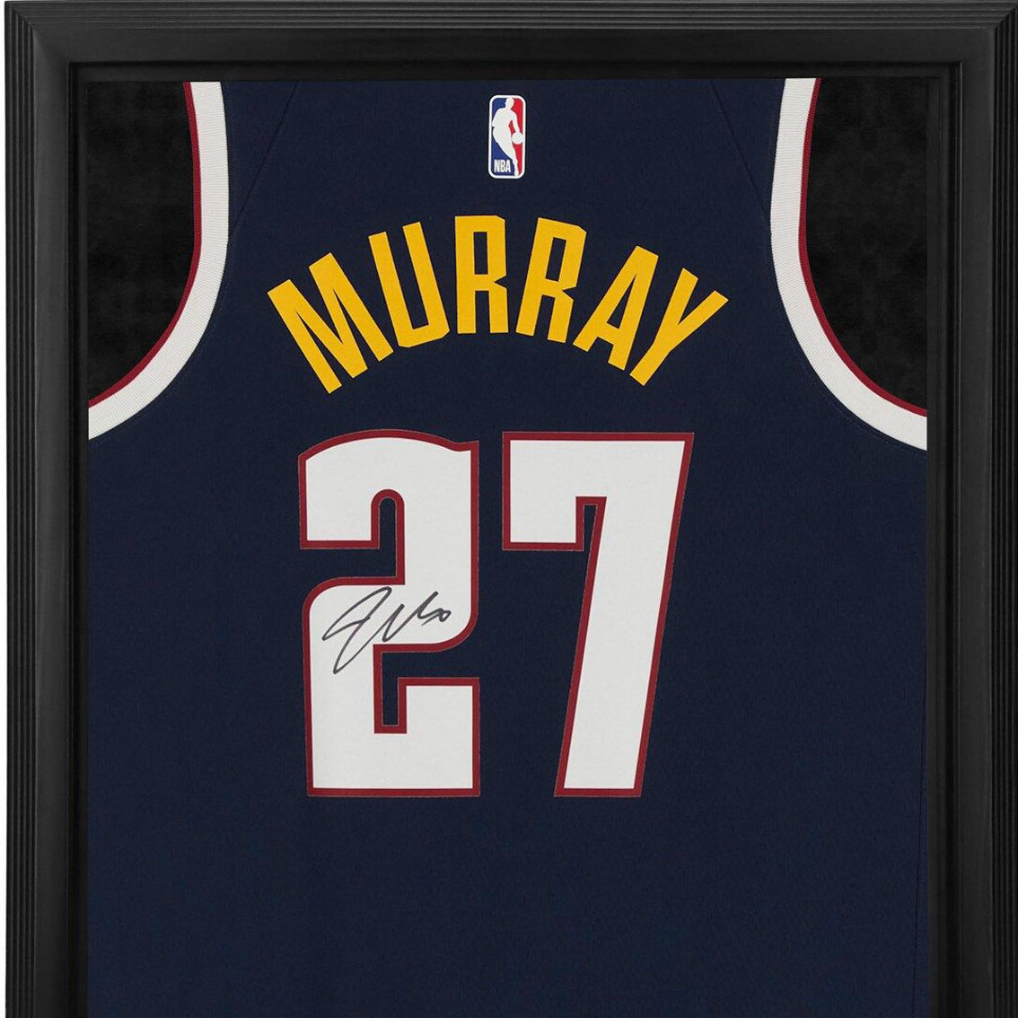 Fanatics Authentic Jamal Murray Denver Nuggets Autographed Framed Navy 2021 Icon Edition Swingman Jersey Shadowbox - Image 1 of 2