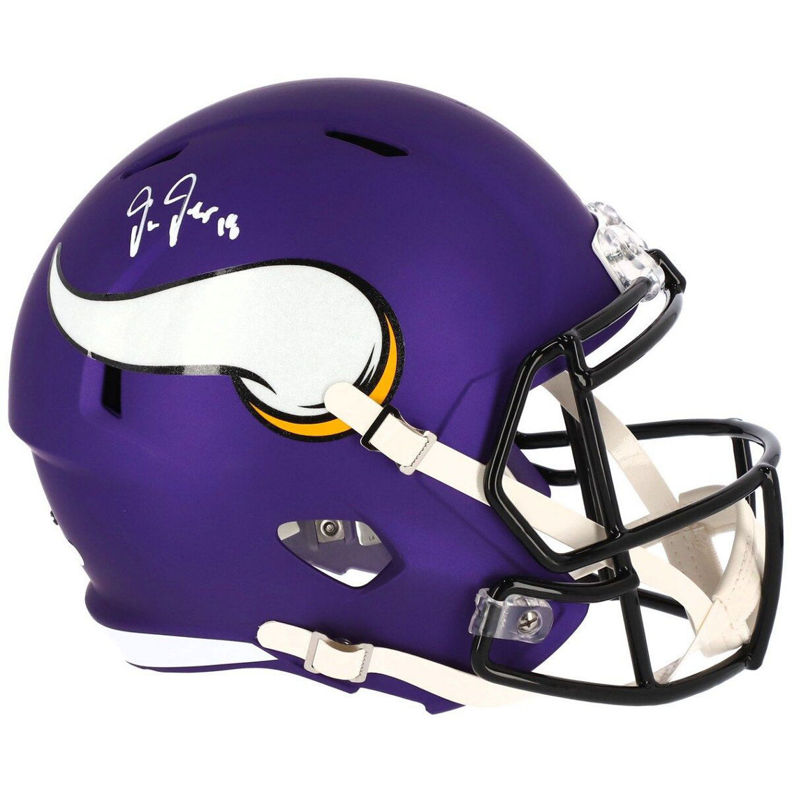 Fanatics Authentic Justin Jefferson Minnesota Vikings Autographed Riddell Speed Replica Helmet - Image 2 of 2