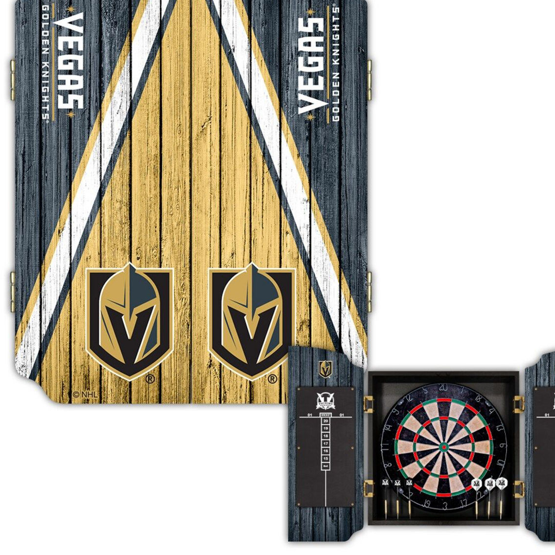 Victory Tailgate Vegas Golden Knights Dartboard Cabinet - Image 2 of 2