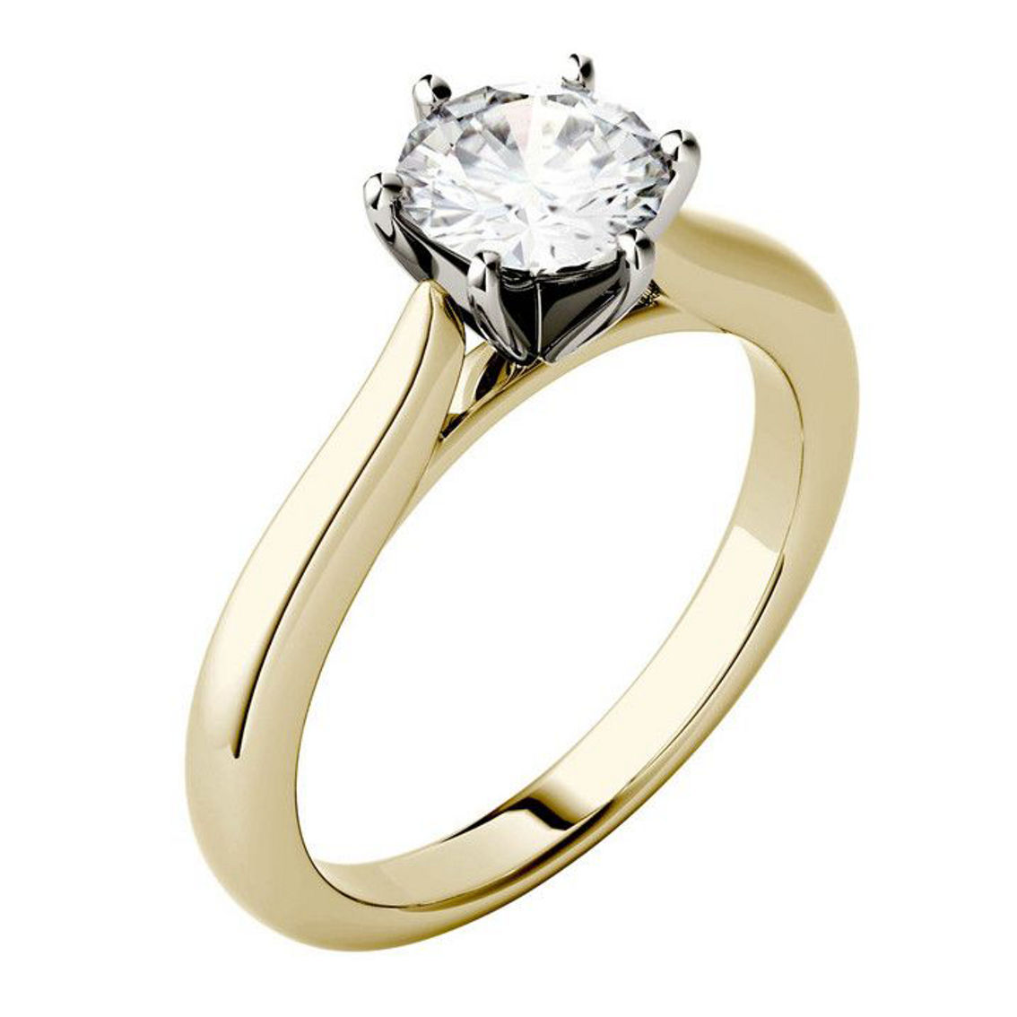 Charles & Colvard 1.00cttw Moissanite Solitaire Engagement Ring in 14k White Gold - Image 2 of 5