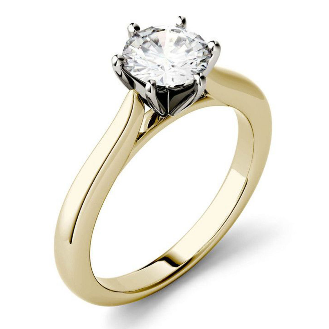 Charles & Colvard 1.50cttw Moissanite Solitaire Engagement Ring in 14k White Gold - Image 2 of 5