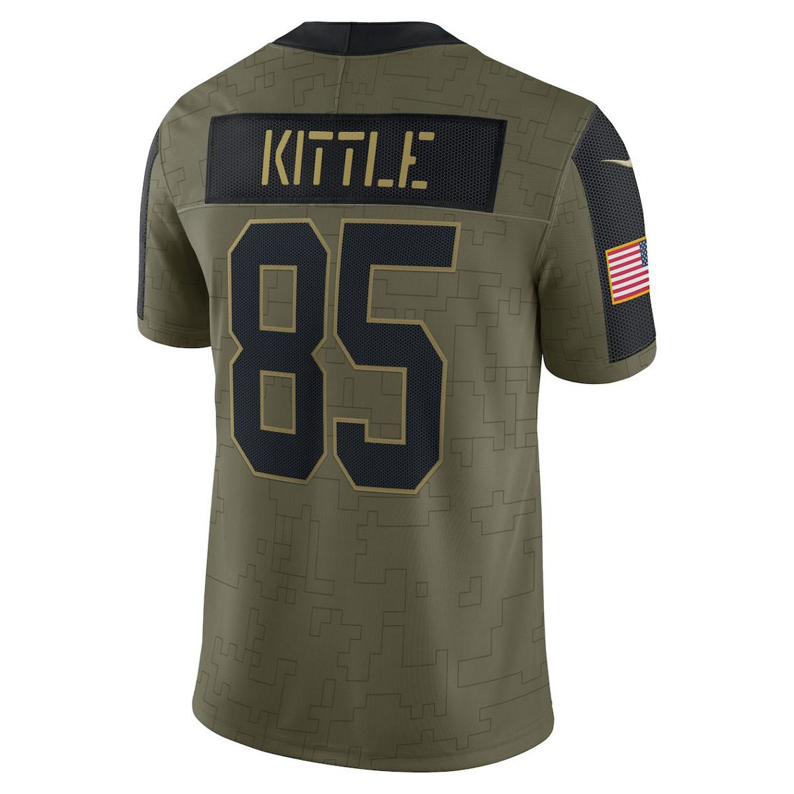 Nike Men's George Kittle Olive San Francisco 49ers 2021 Salute To Service Limited Player Jersey - Image 4 of 4