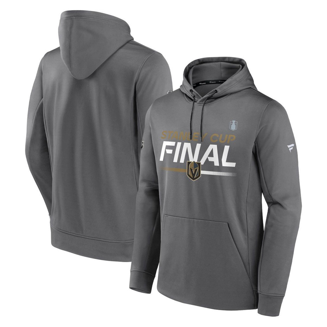 Fanatics Branded Men's Gray Vegas Golden Knights 2023 Stanley Cup Final Authentic Pro Pullover Hoodie - Image 2 of 4