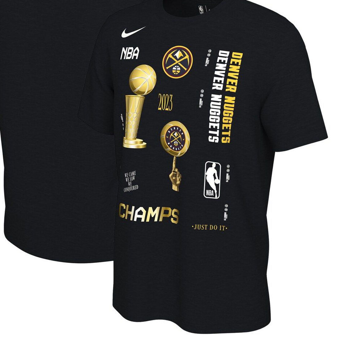Nike Men's Black Denver Nuggets 2023 NBA Finals s Celebration Expressive T-Shirt - Image 2 of 4