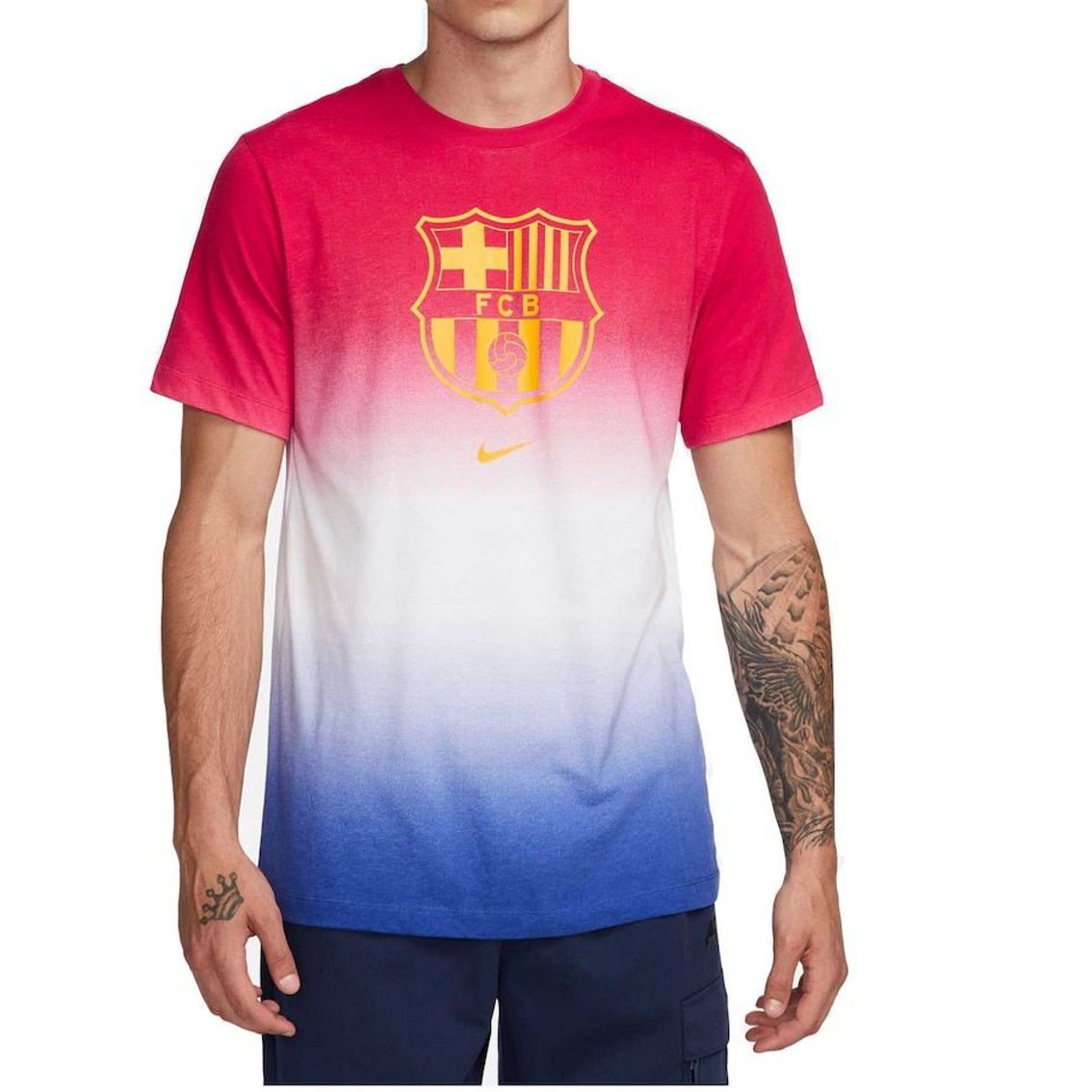 Nike Men's White Barcelona Crest T-Shirt