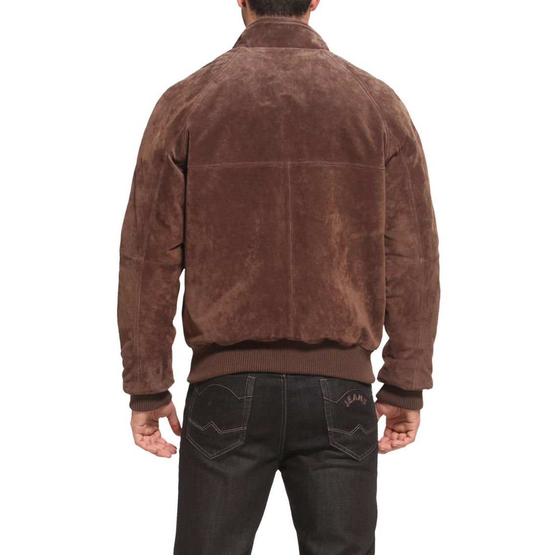 Landing Leathers Men WWII Suede Leather Bomber Jacket - Big & Tall - Image 4 of 4