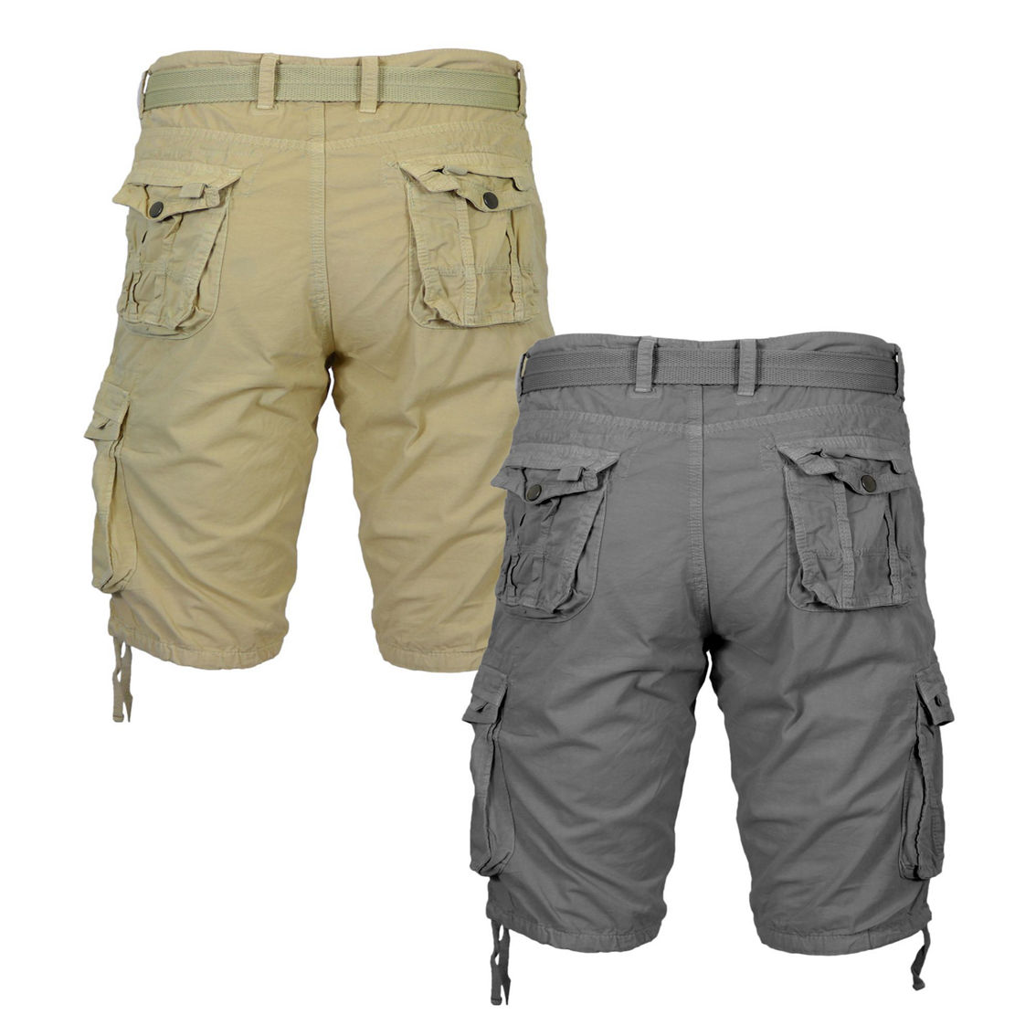 2-Pack Men's Vintage Cotton Cargo Belted Shorts (Sizes, 30-42) - Image 2 of 2