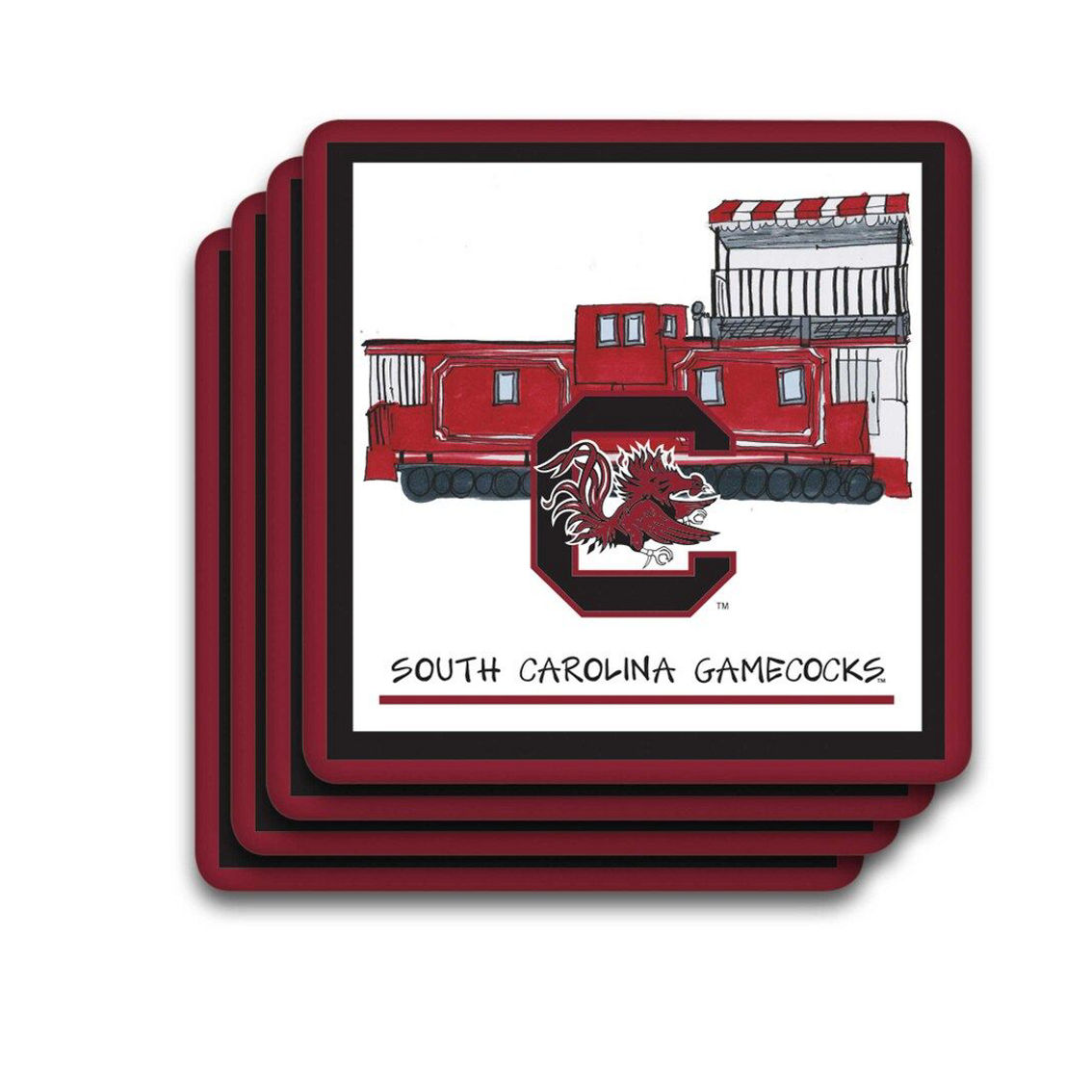 Magnolia Lane South Carolina Gamecocks Four-Pack Coaster Set - Image 2 of 2