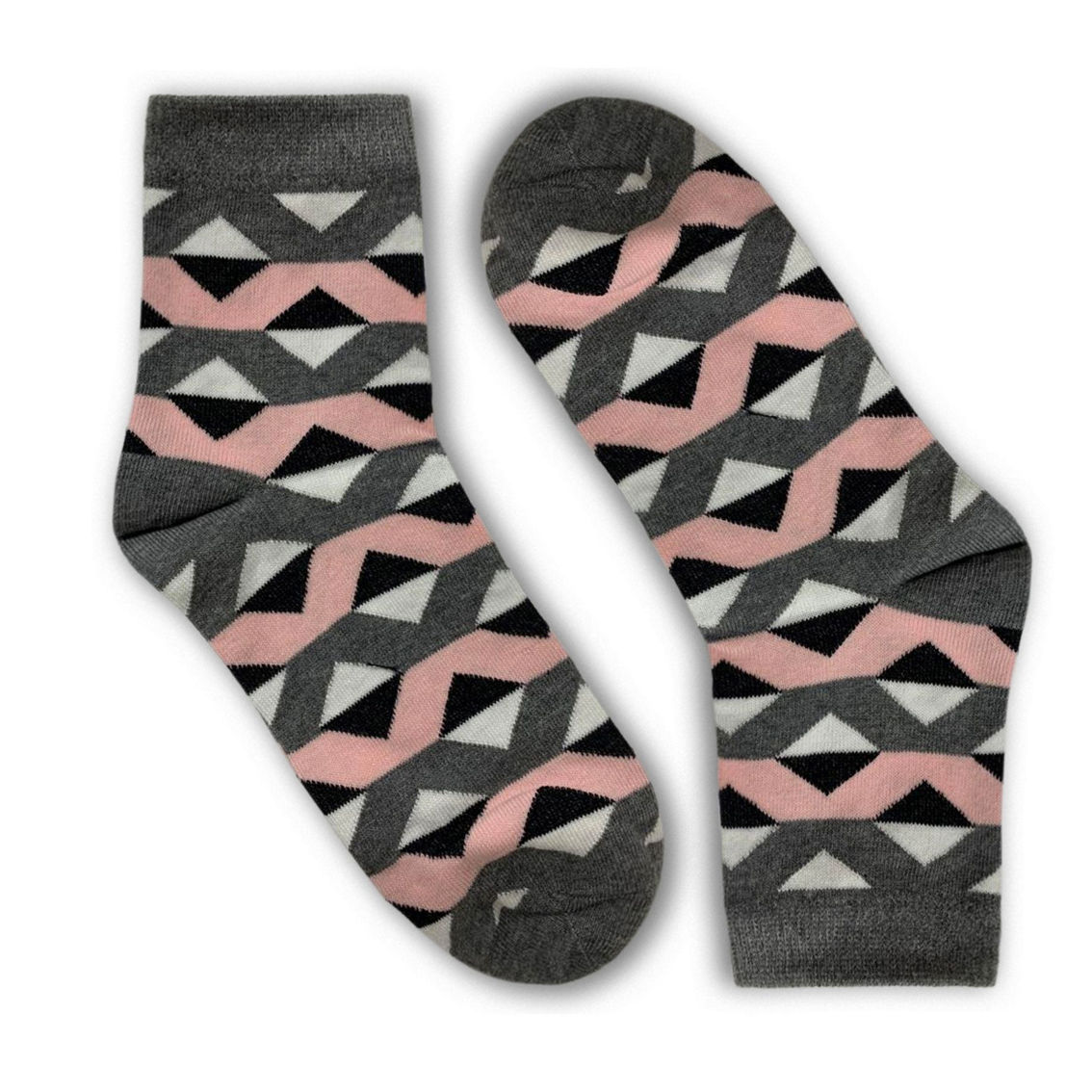 LECHERY Zig-zag Pattern Cotton Socks - Image 2 of 4