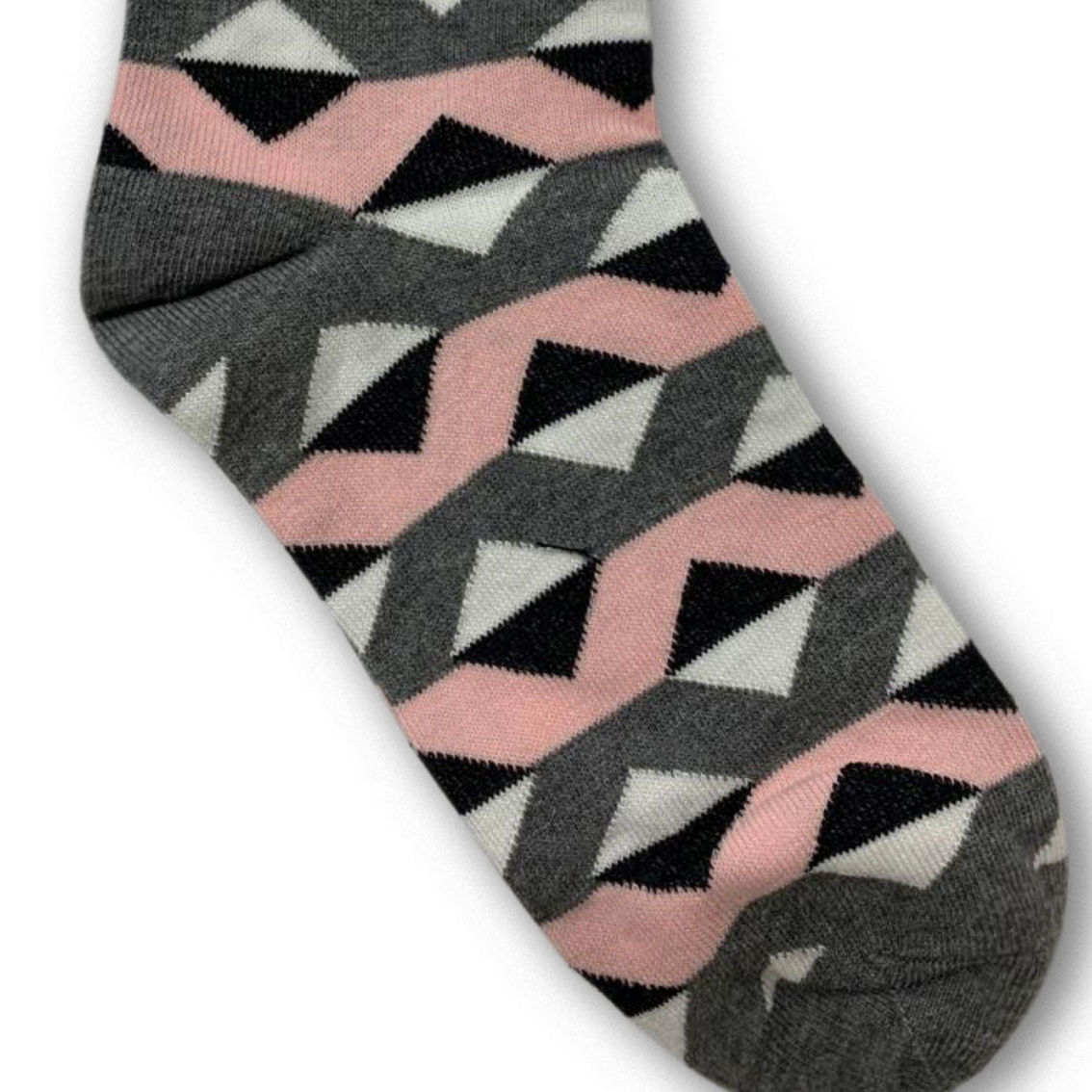 LECHERY Zig-zag Pattern Cotton Socks - Image 3 of 4