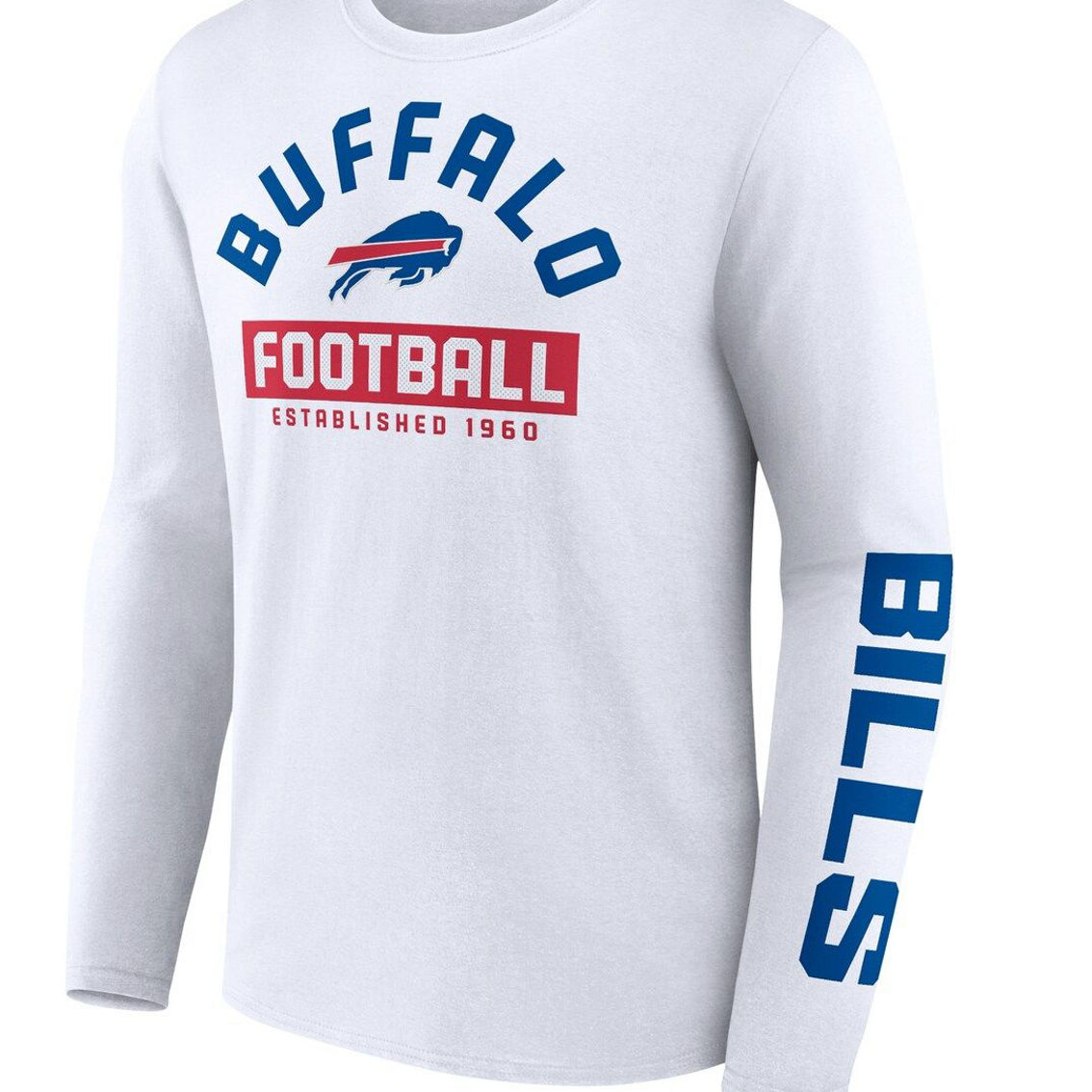 Fanatics Branded Men's White Buffalo Bills Long Sleeve T-Shirt - Image 3 of 4