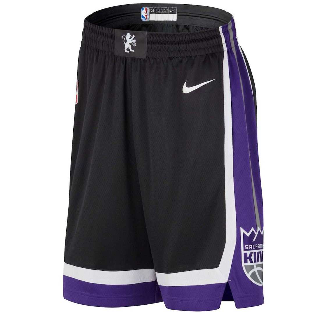 Nike Men's Black Sacramento Kings Swingman Icon Edition Shorts - Image 3 of 4