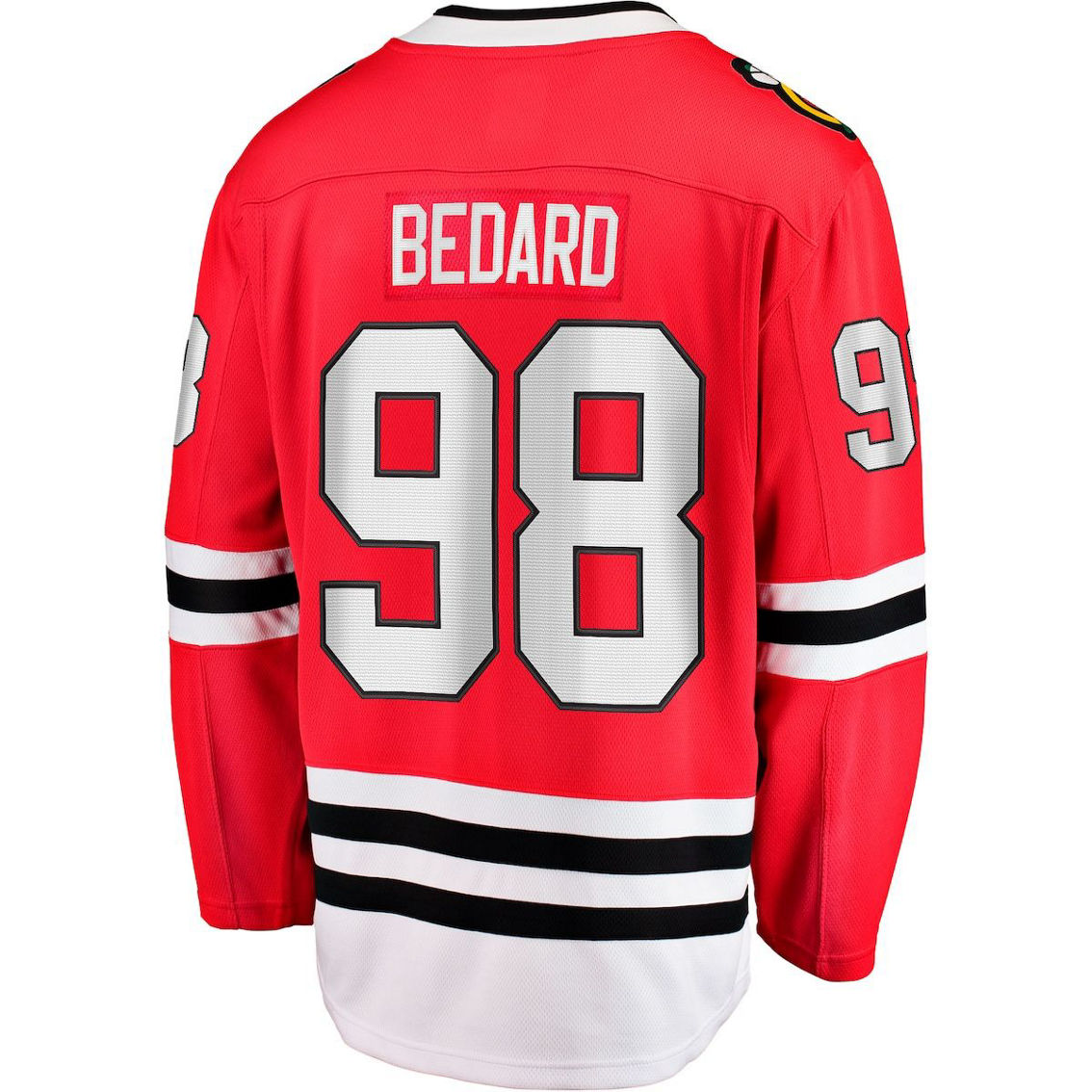 Fanatics Branded Men's Connor Bedard Red Chicago Blackhawks 2023 NHL Draft Home Breakaway Player Jersey - Image 4 of 4