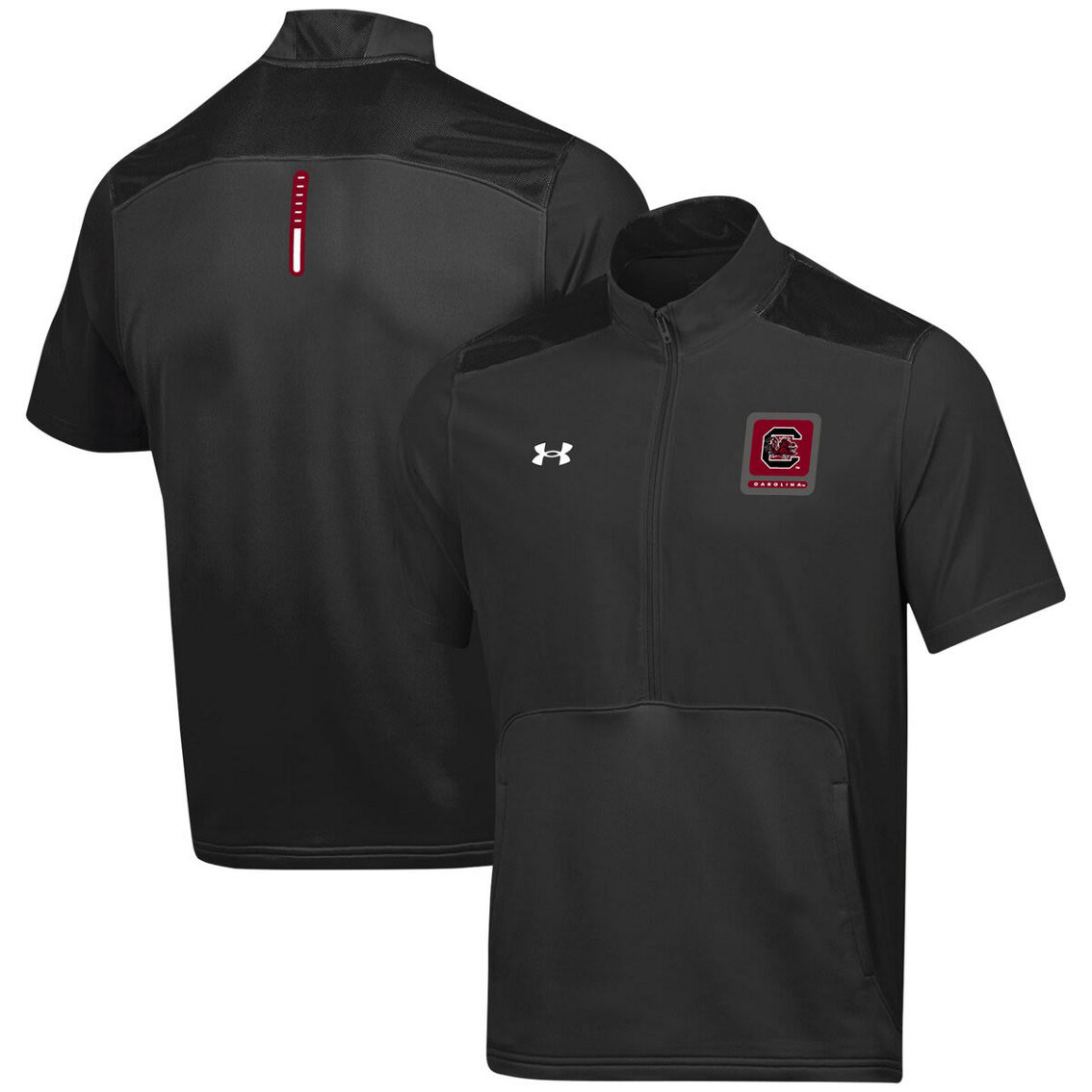 Under Armour Men's Black South Carolina Gamecocks Motivate Half-Zip Jacket - Image 2 of 4