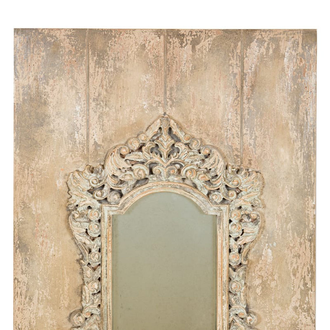 Manor Luxe Marseille Baroque Wood & Antiqued Glass Wall Mirror 24''L x 36''H - Image 1 of 2