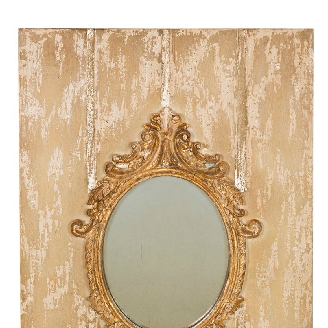 Manor Luxe Somerset Baroque Wood Board & Antiqued Glass Wall Mirror 24''L x 36''H