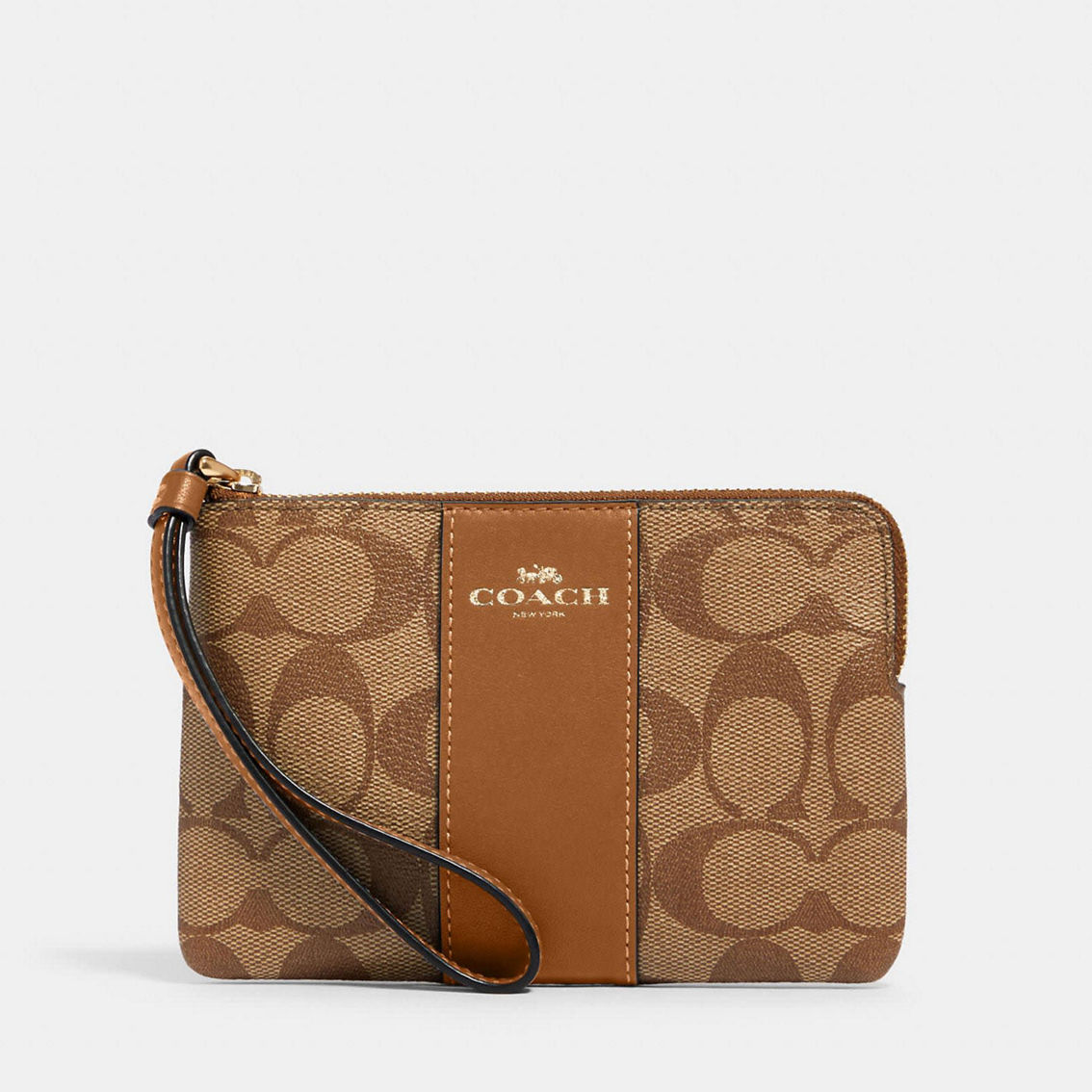 Coach Outlet Corner Zip Wristlet In Signature Canvas - Image 3 of 5