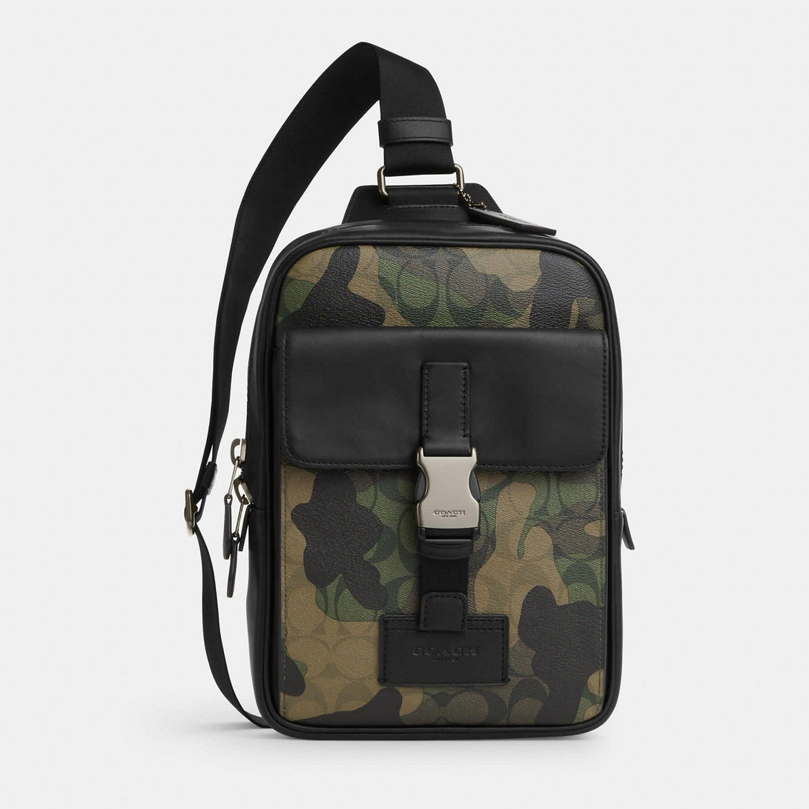 Coach Outlet Track Pack In Signature Canvas With Camo Print