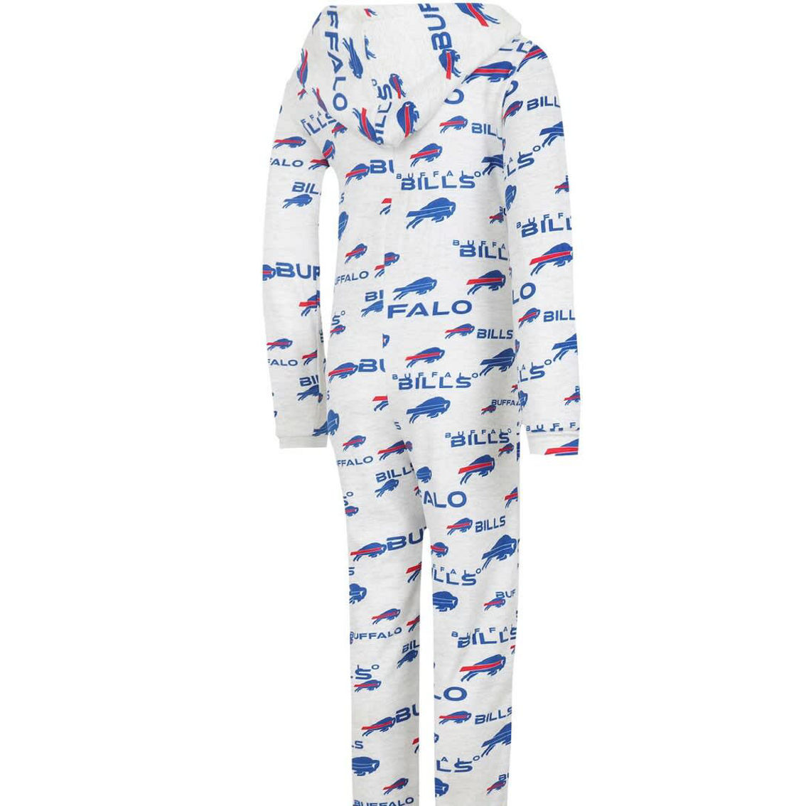 Concepts Sport Women's Cream Buffalo Bills Docket Hoodie Full-Zip Union Suit - Image 4 of 4