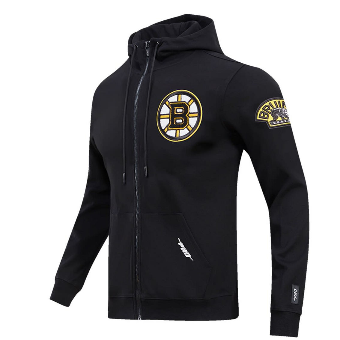 Pro Standard Men's Black Boston Bruins Classic Chenille Full-Zip Hoodie Jacket - Image 3 of 4