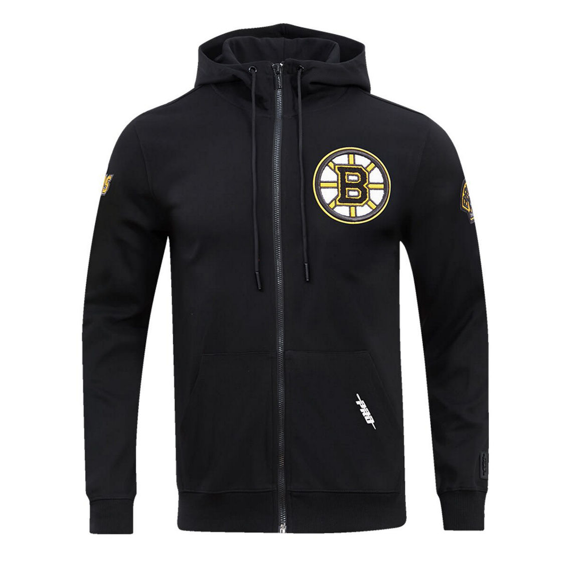 Pro Standard Men's Black Boston Bruins Classic Chenille Full-Zip Hoodie Jacket - Image 4 of 4
